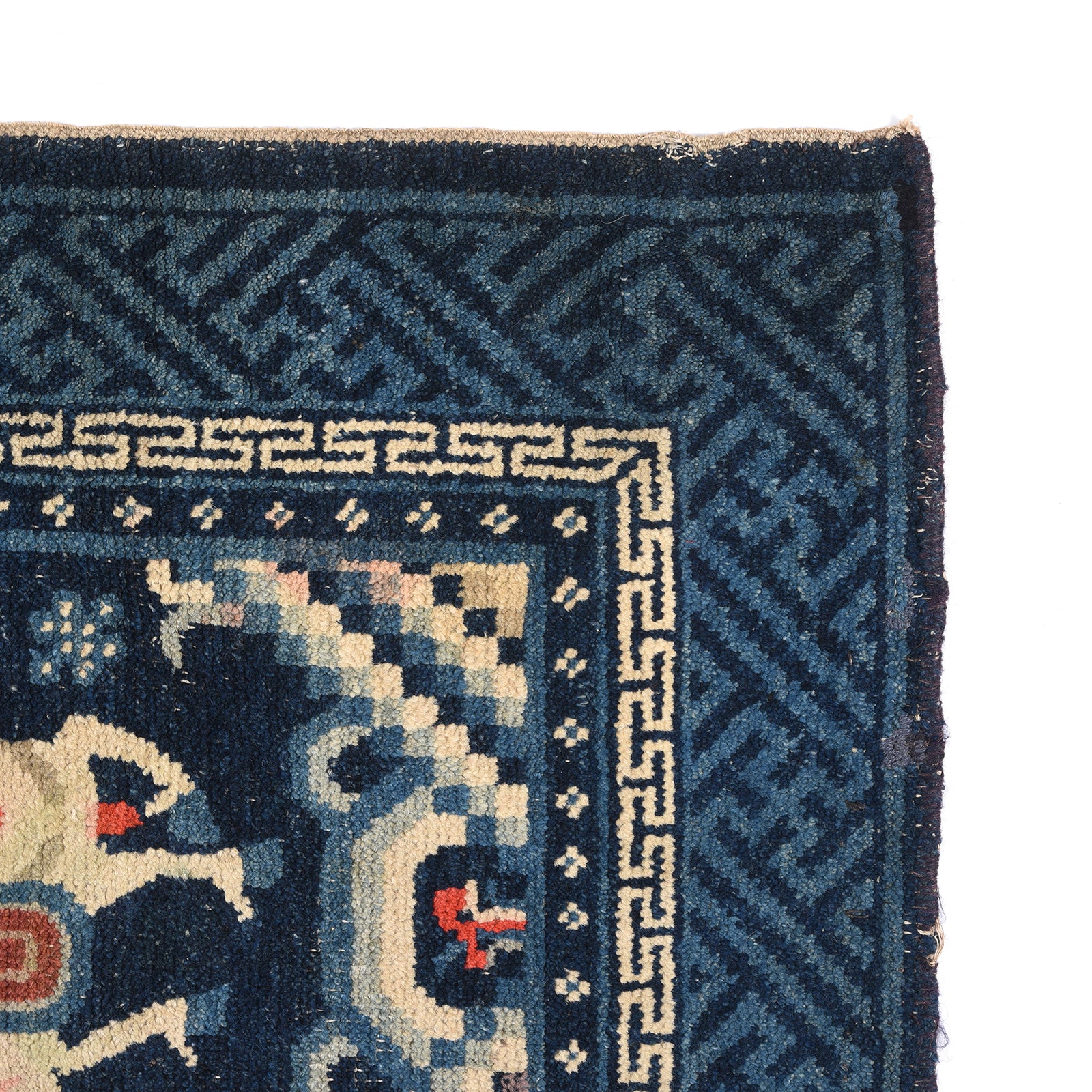 Blue Tibetan Saddle Rug - Ca 1920's - Image 3