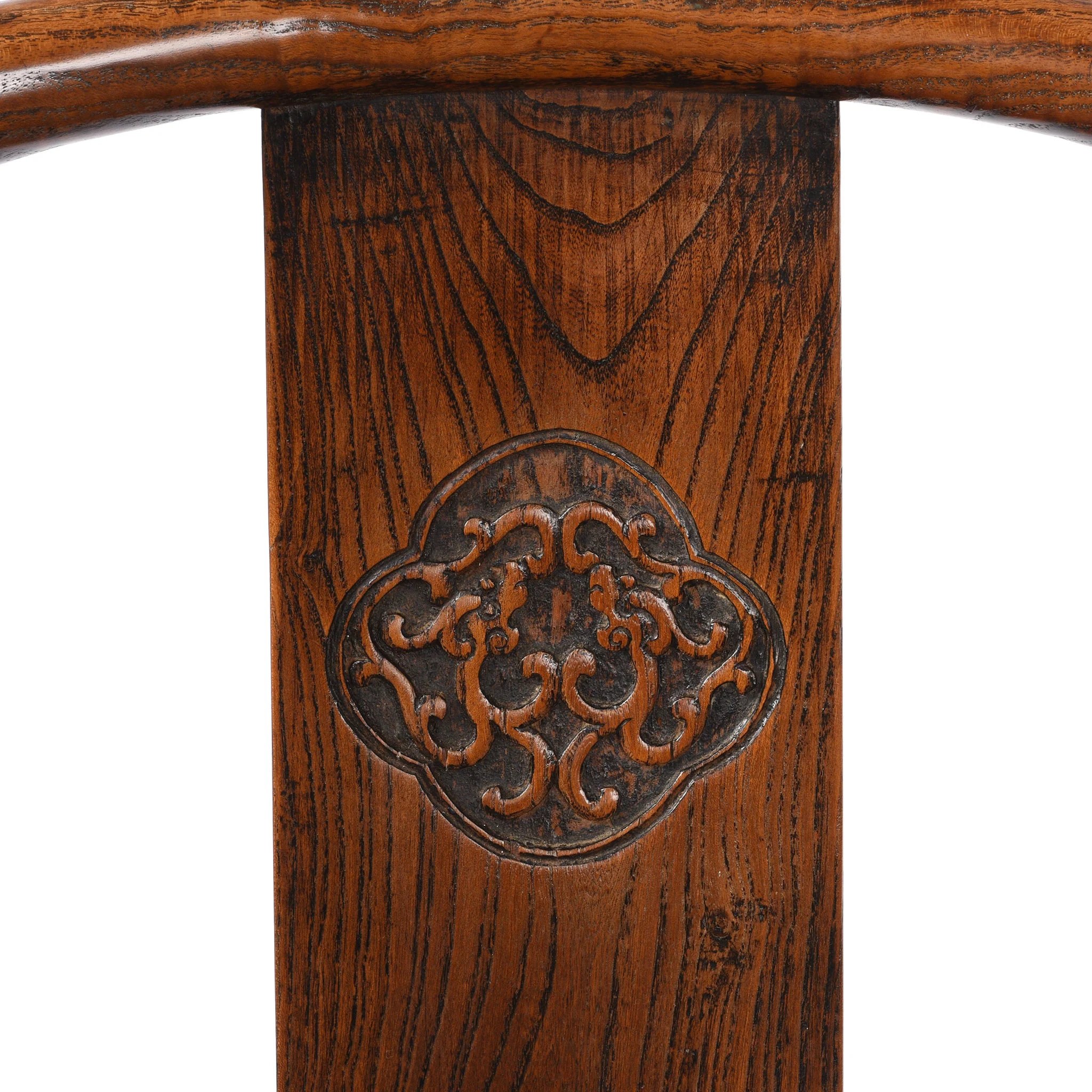 Chinese Elm Horseshoe Chair - Late 19thC - Image 5