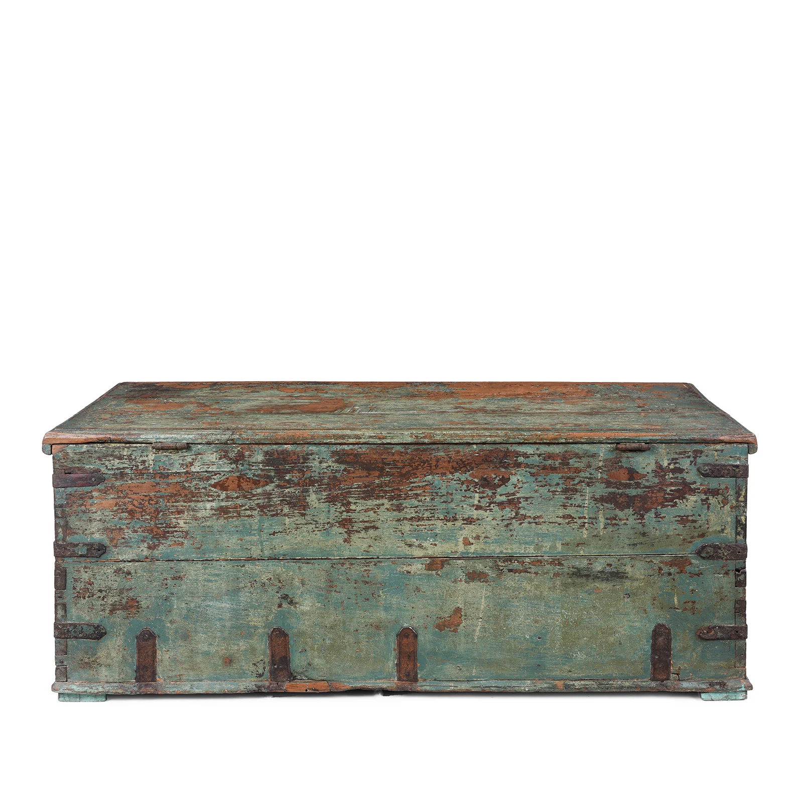 Painted Teak Chest From Gujarat - 19th Century - Image 11