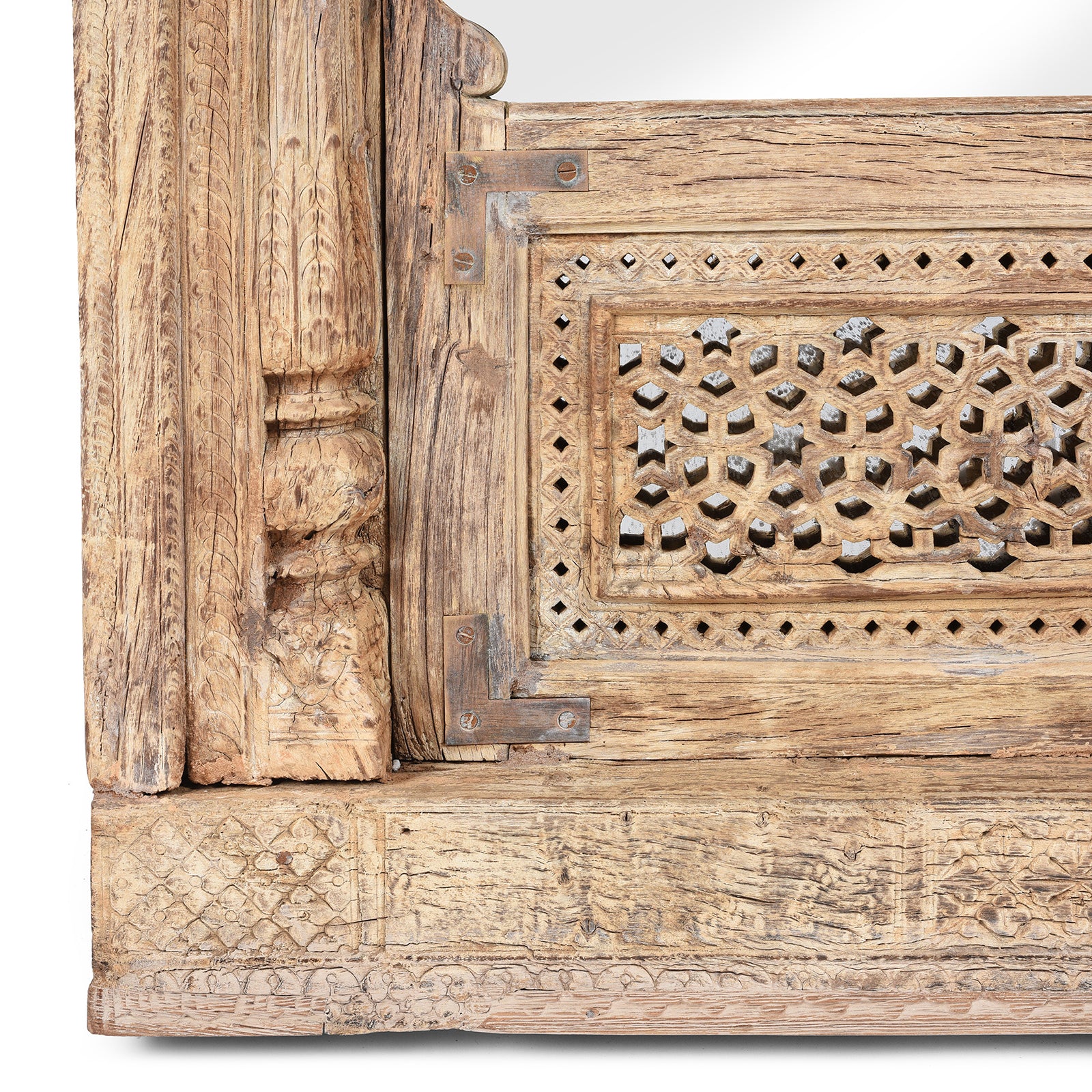Indian Mirror Made From An Old Rosewood Window - 18thC - Image 4