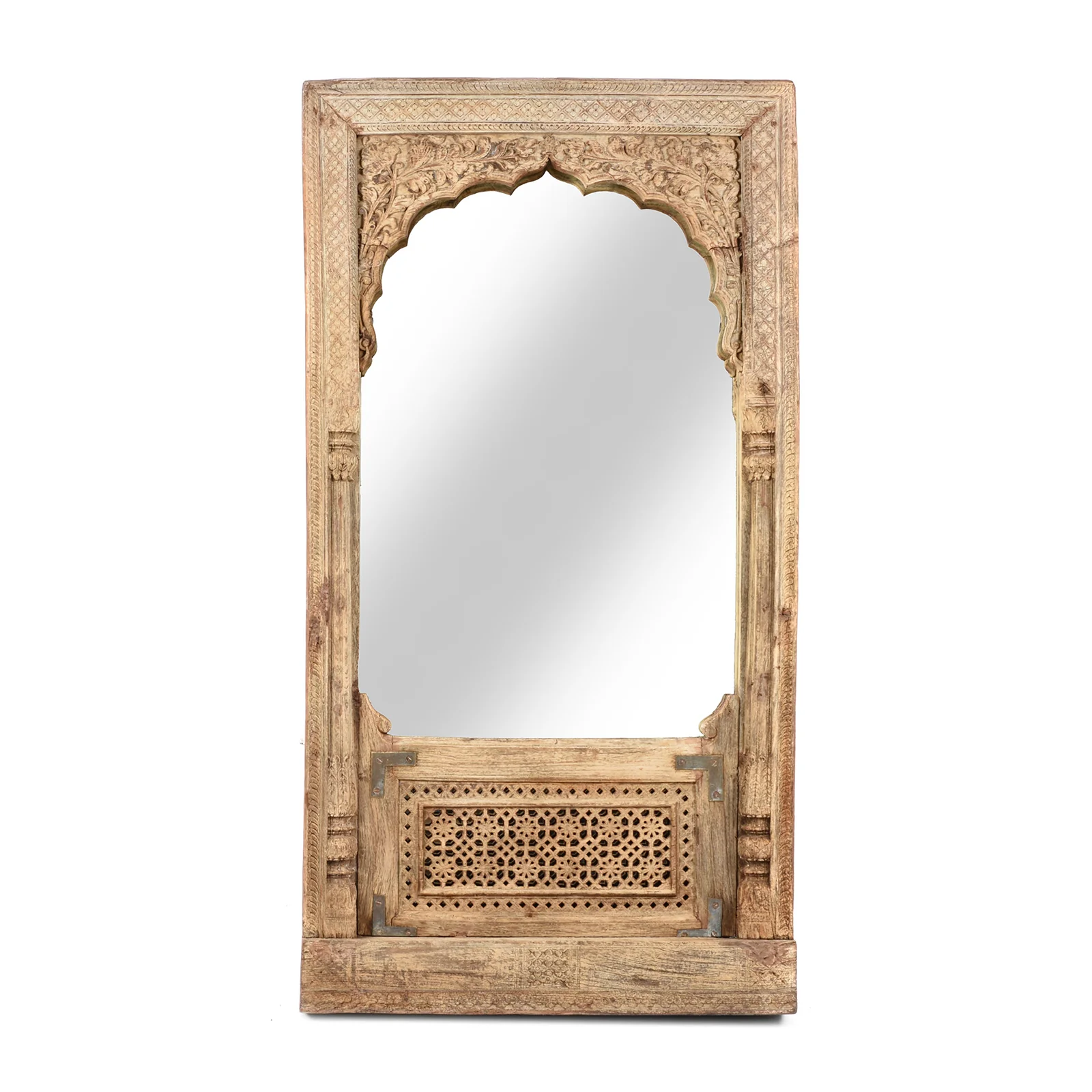 Indian Mirror Made From An Old Rosewood Window - 18thC