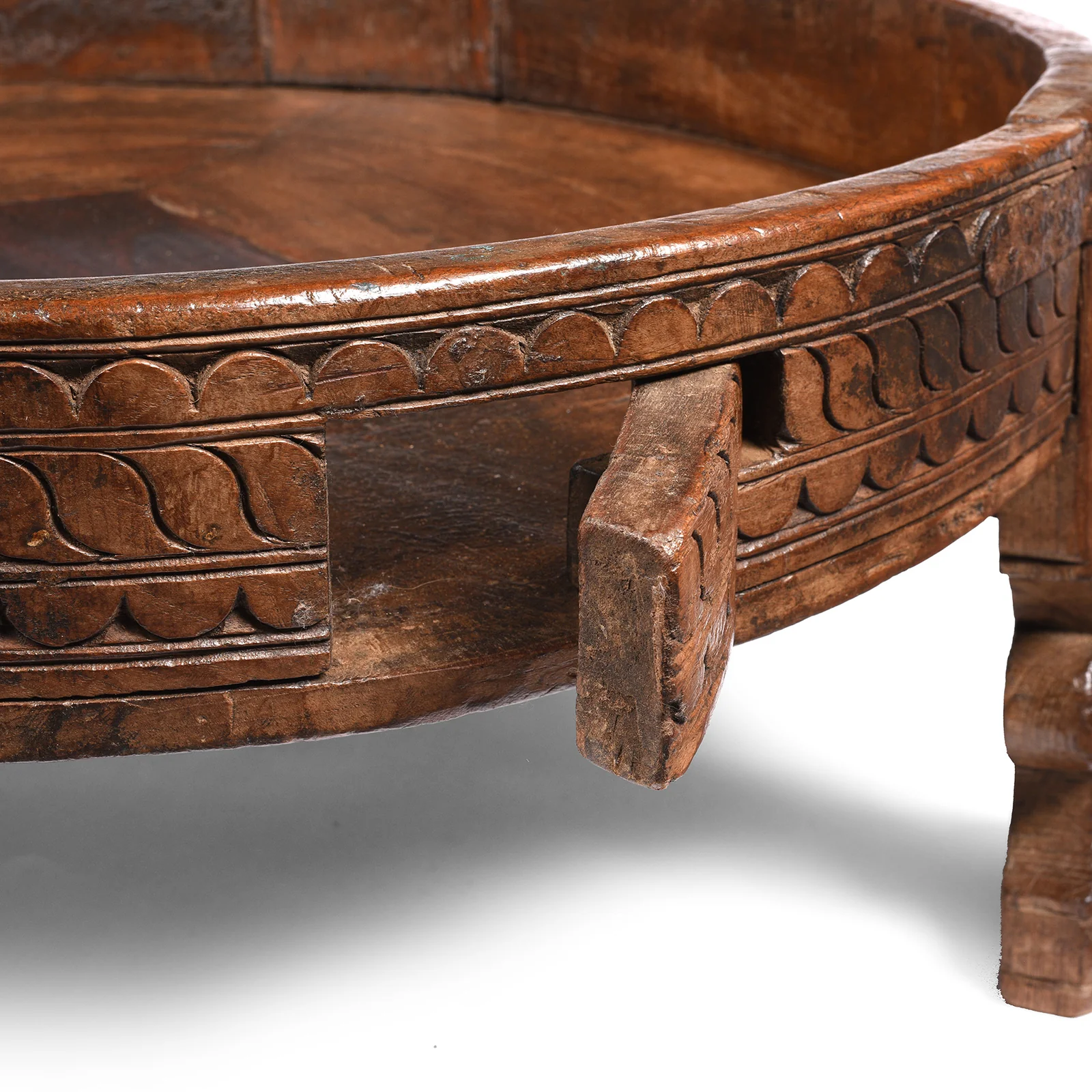 Indian Chakki Coffee Table From Rajasthan - 19thC - Image 5