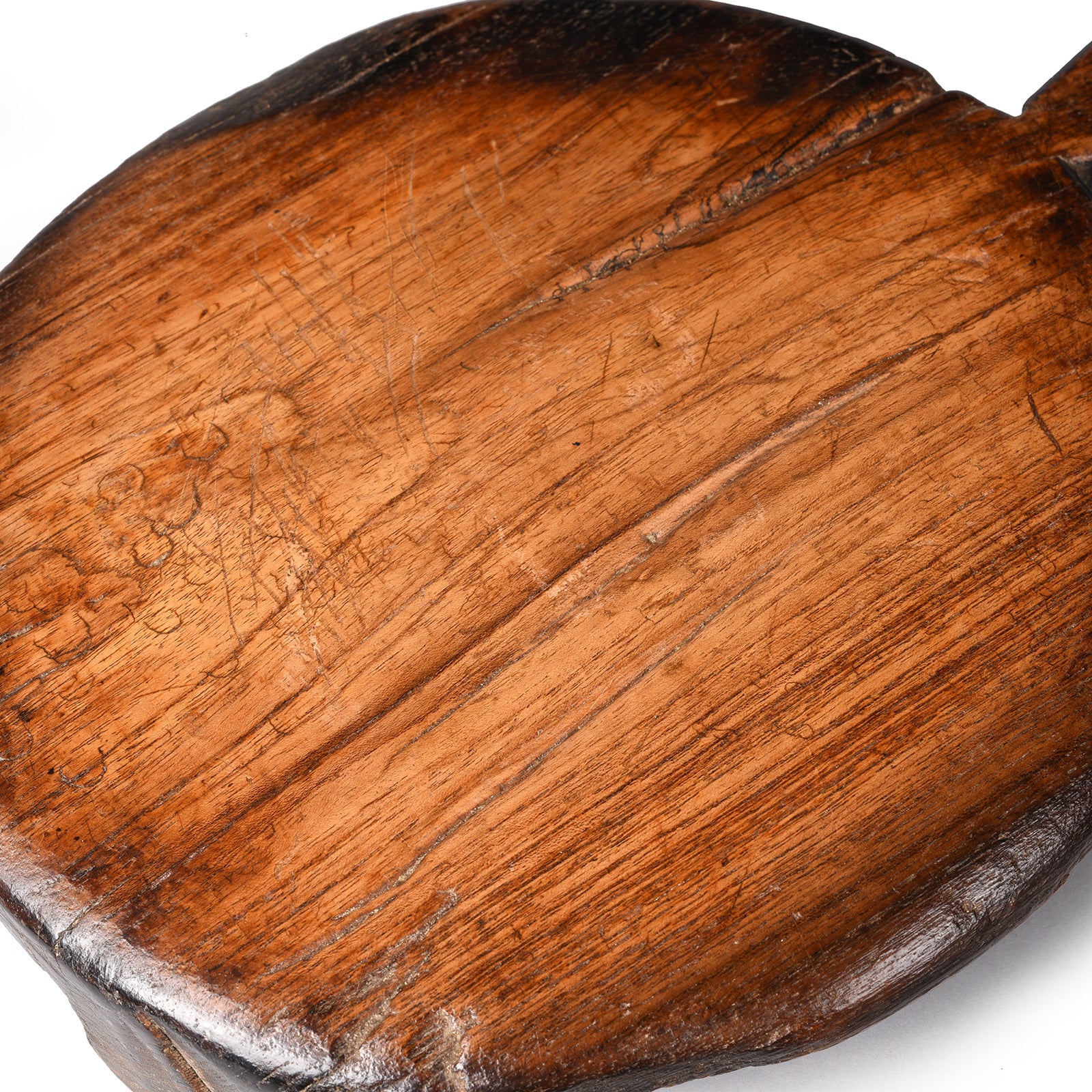 Old Indian Chapati Board From Banswara Tribal Area - 19thC - Image 2
