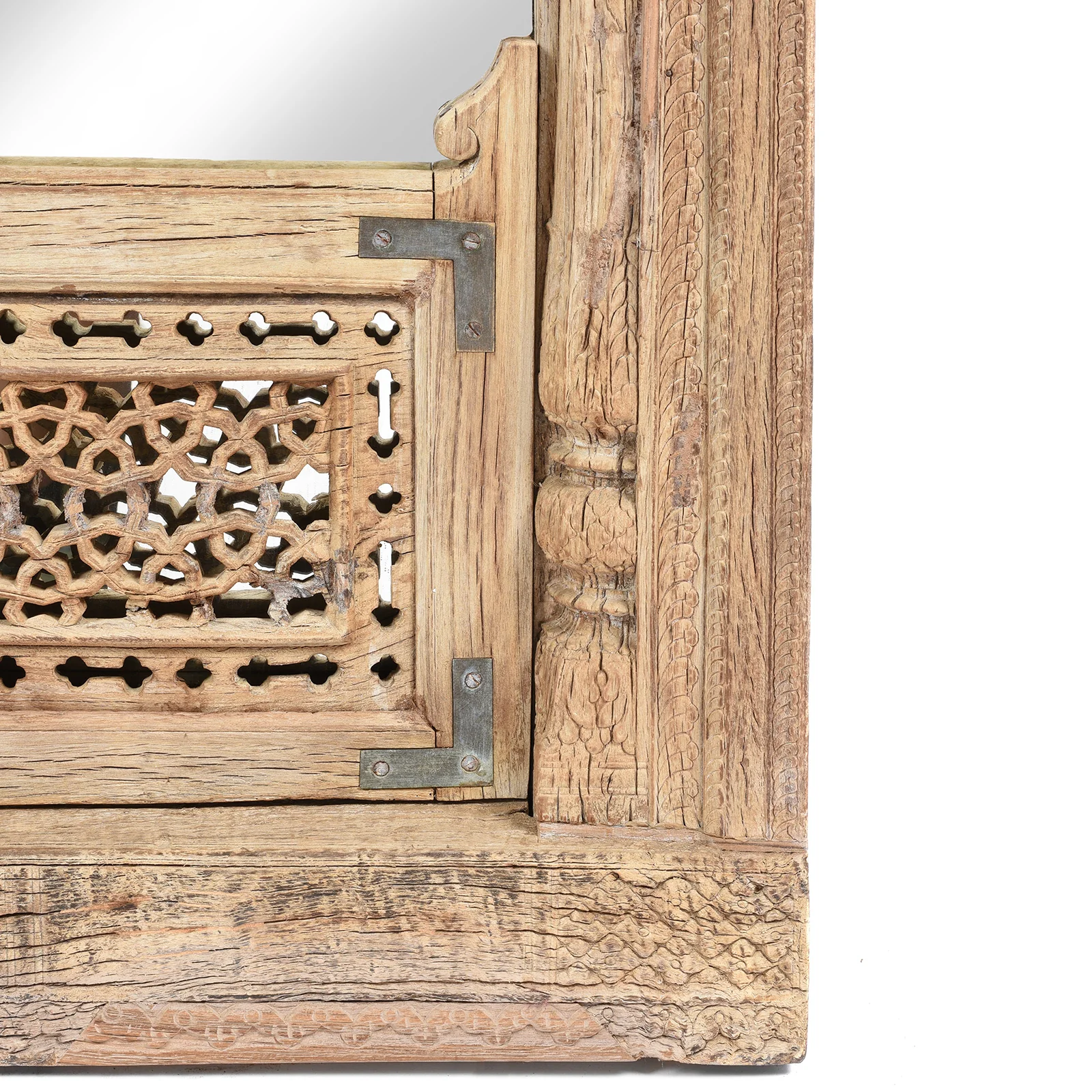 Indian Mirror Made From An Old Rosewood Window - 18thC - Image 7