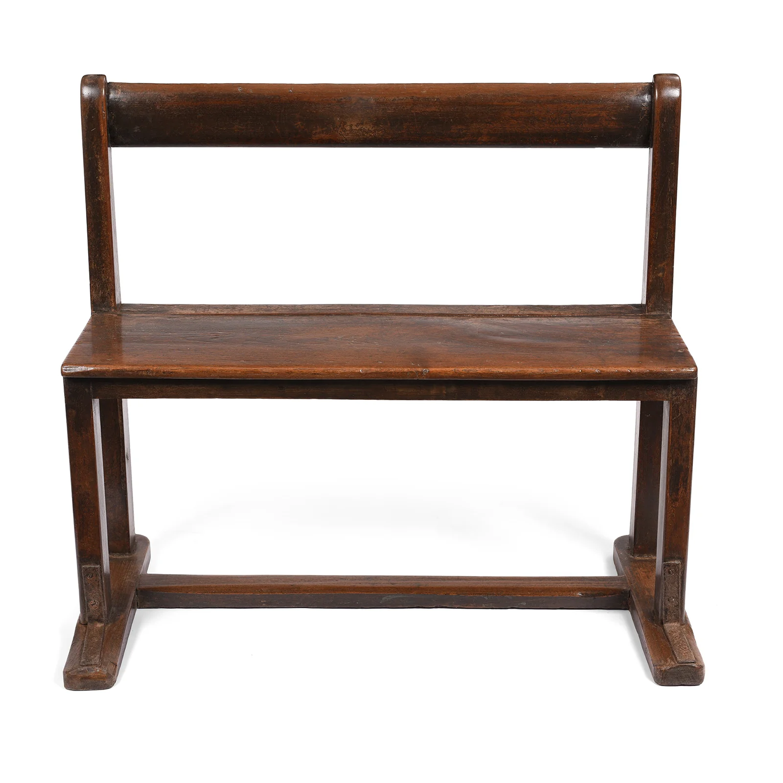 Painted Indian Teak School Bench - Ca 1930 - Image 2