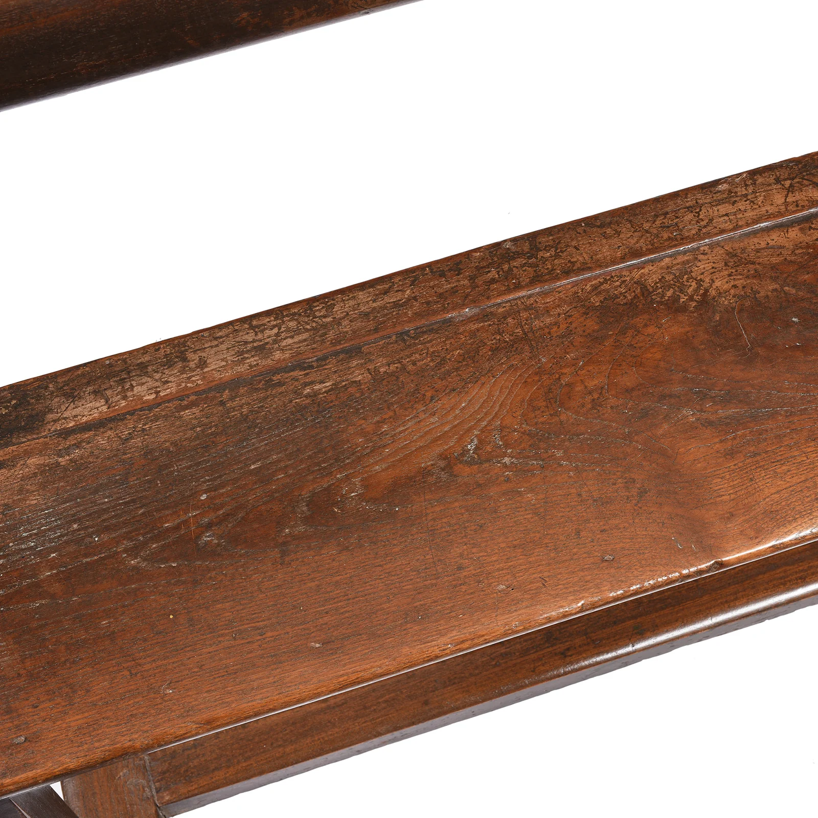 Painted Indian Teak School Bench - Ca 1930 - Image 3