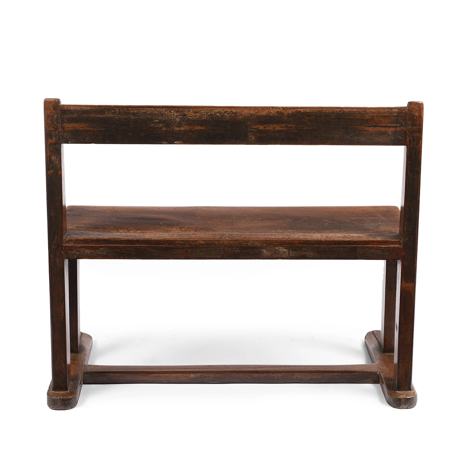 Painted Indian Teak School Bench - Ca 1930 - Image 4