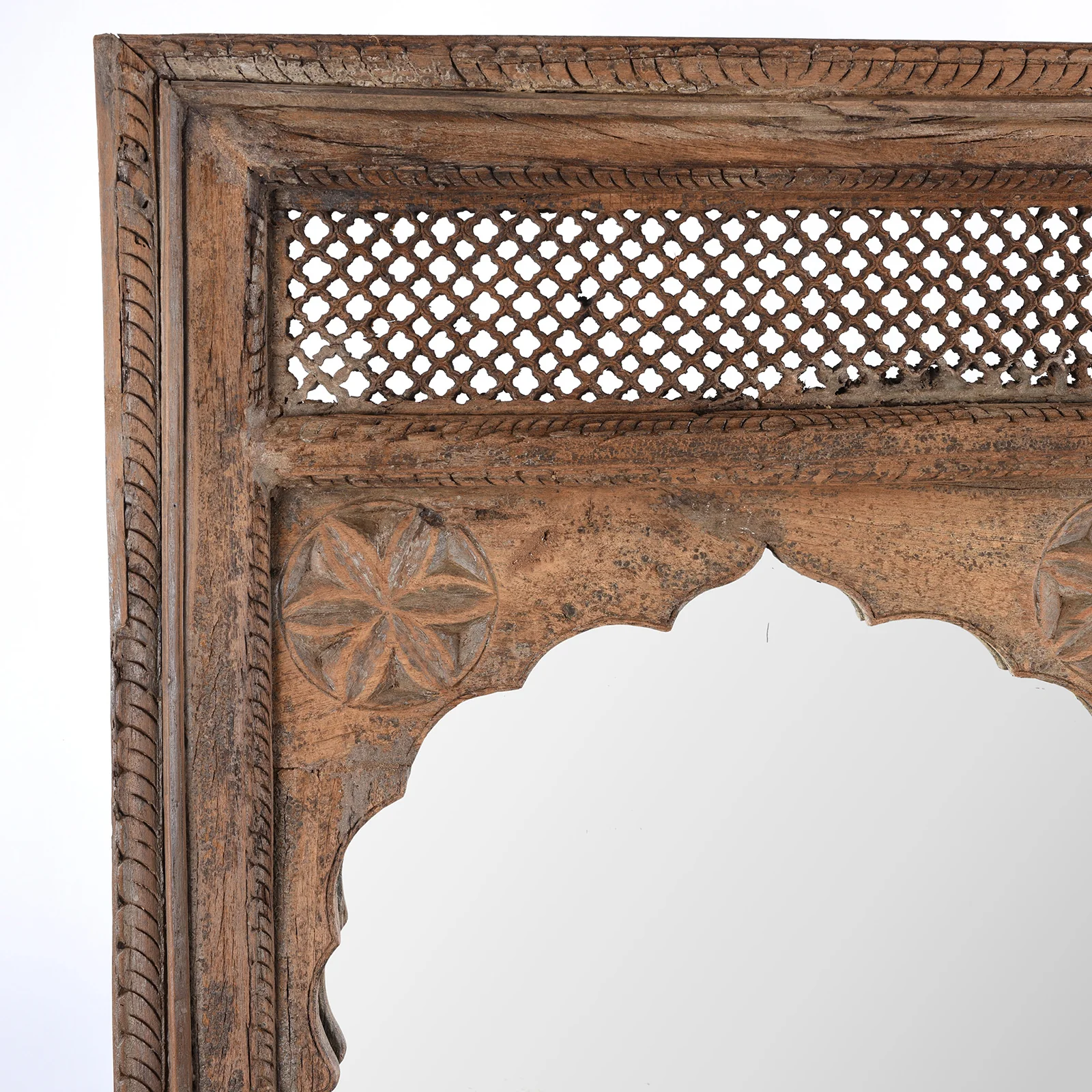 Carved Window Mirror From Madhya Pradesh - 19th Century - Image 2