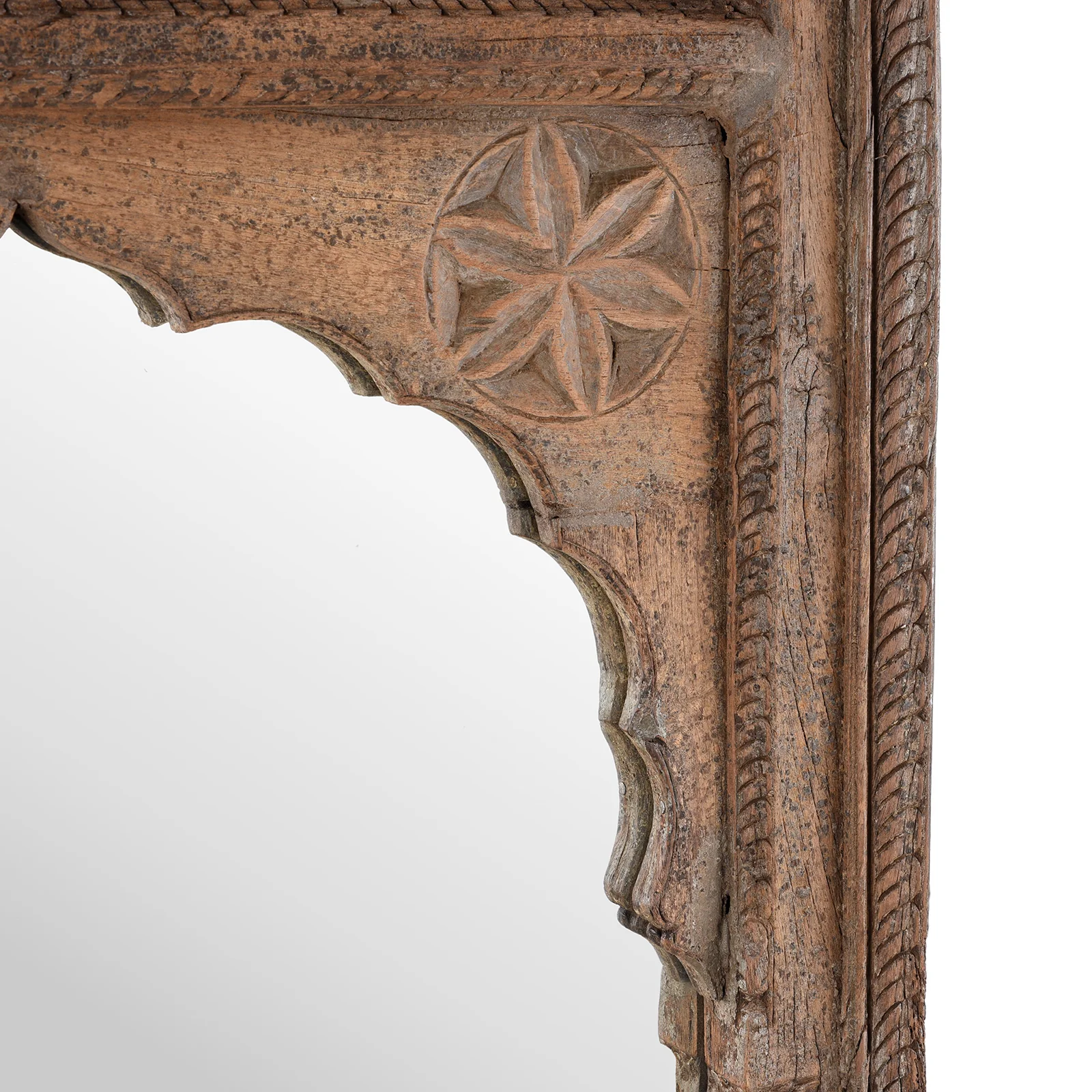 Carved Window Mirror From Madhya Pradesh - 19th Century - Image 3
