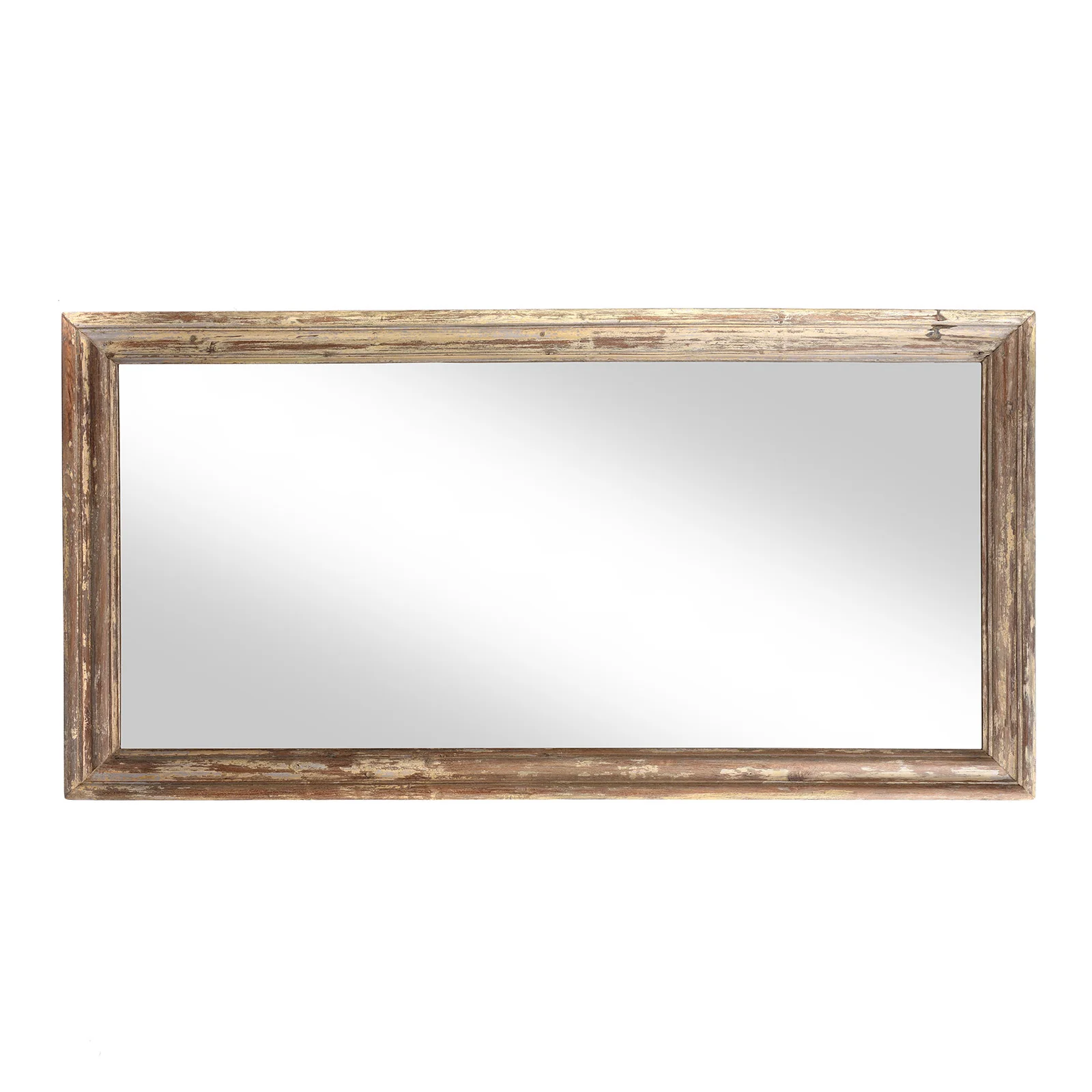 Rustic Cream Painted Indian Mirror (183 x 92 cm) - Image 2