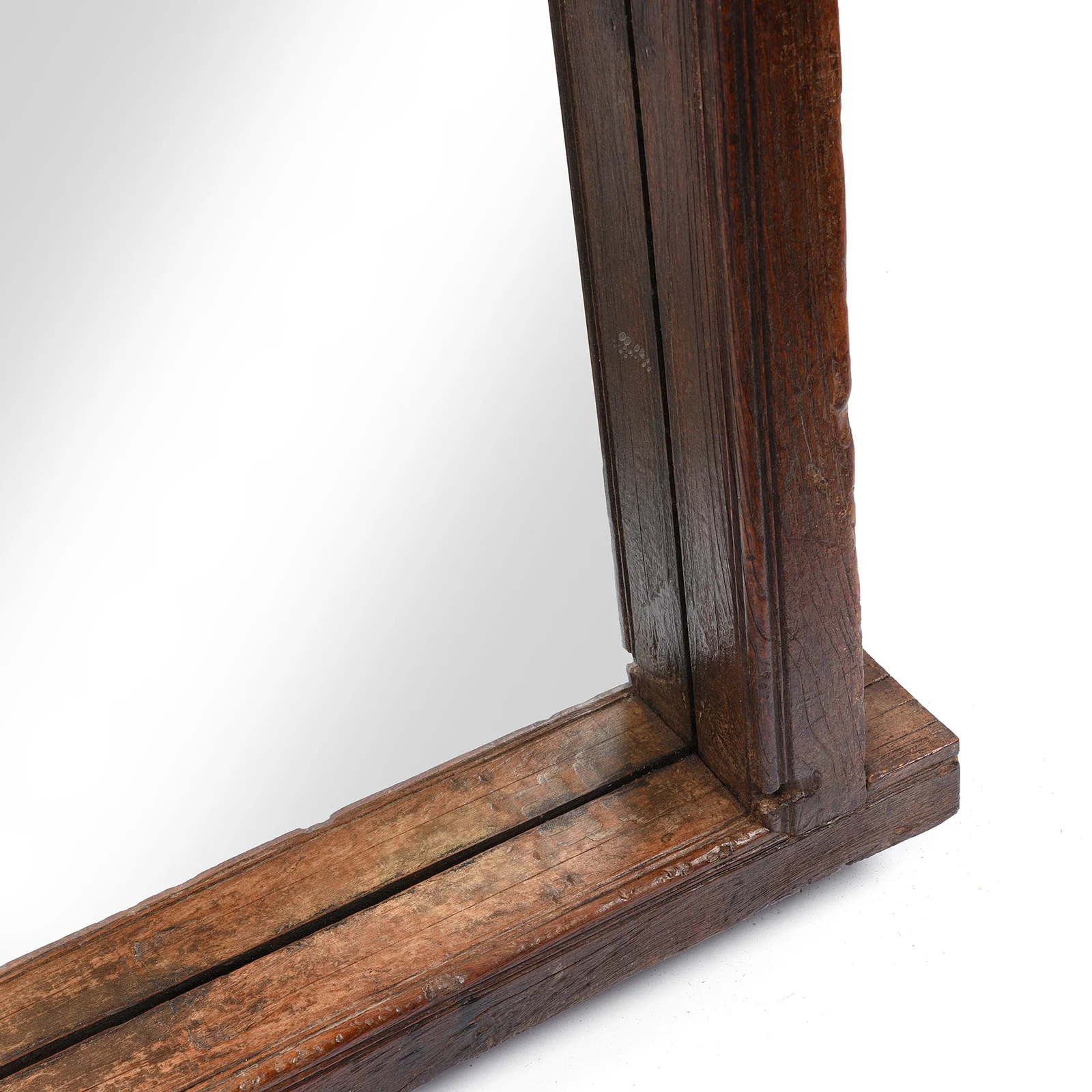 Indian Mirror Made From An Old Teak Window - 19thC (66 x 83cm) - Image 3