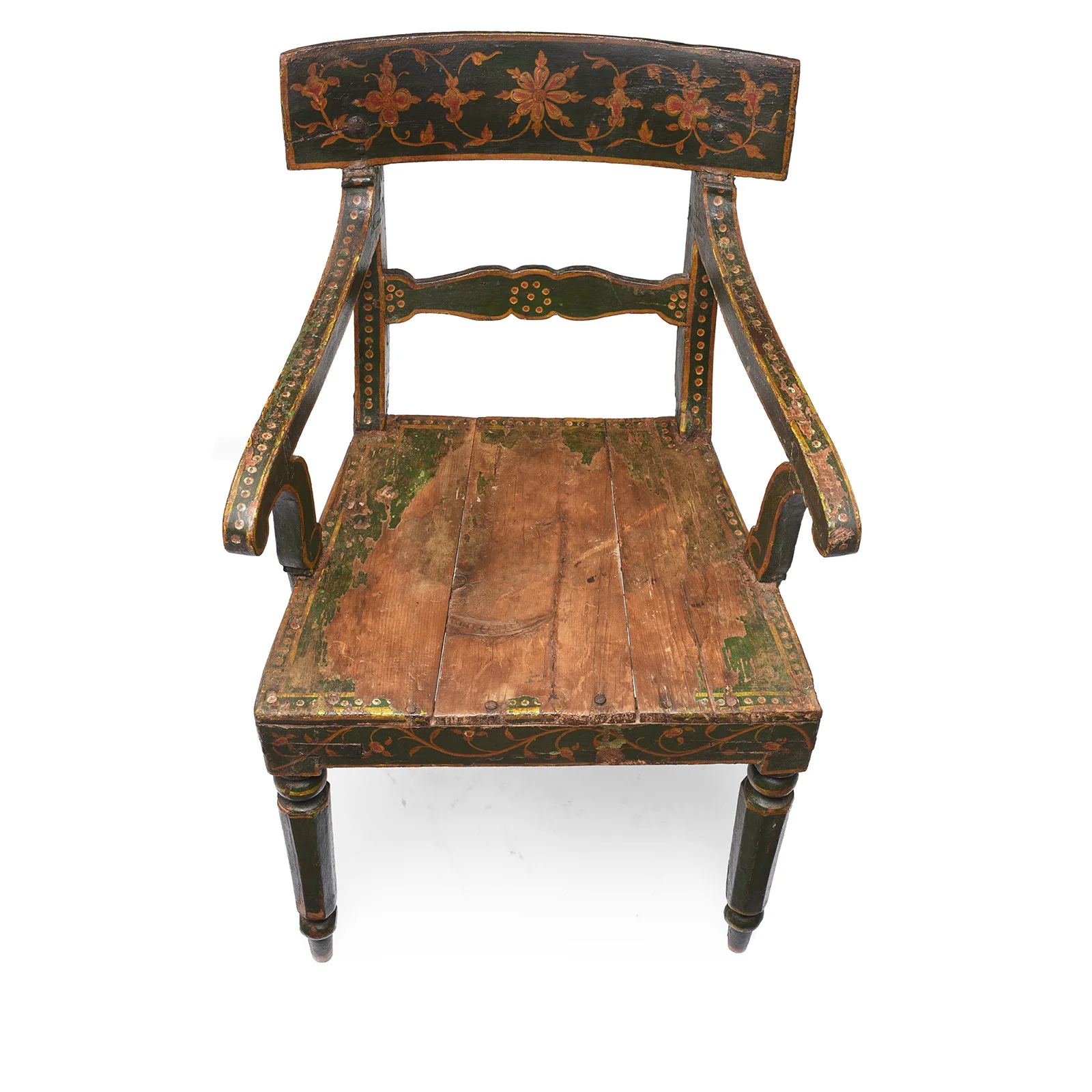 Polychrome Indian Chair From Bikaner - 19th Century - Image 2