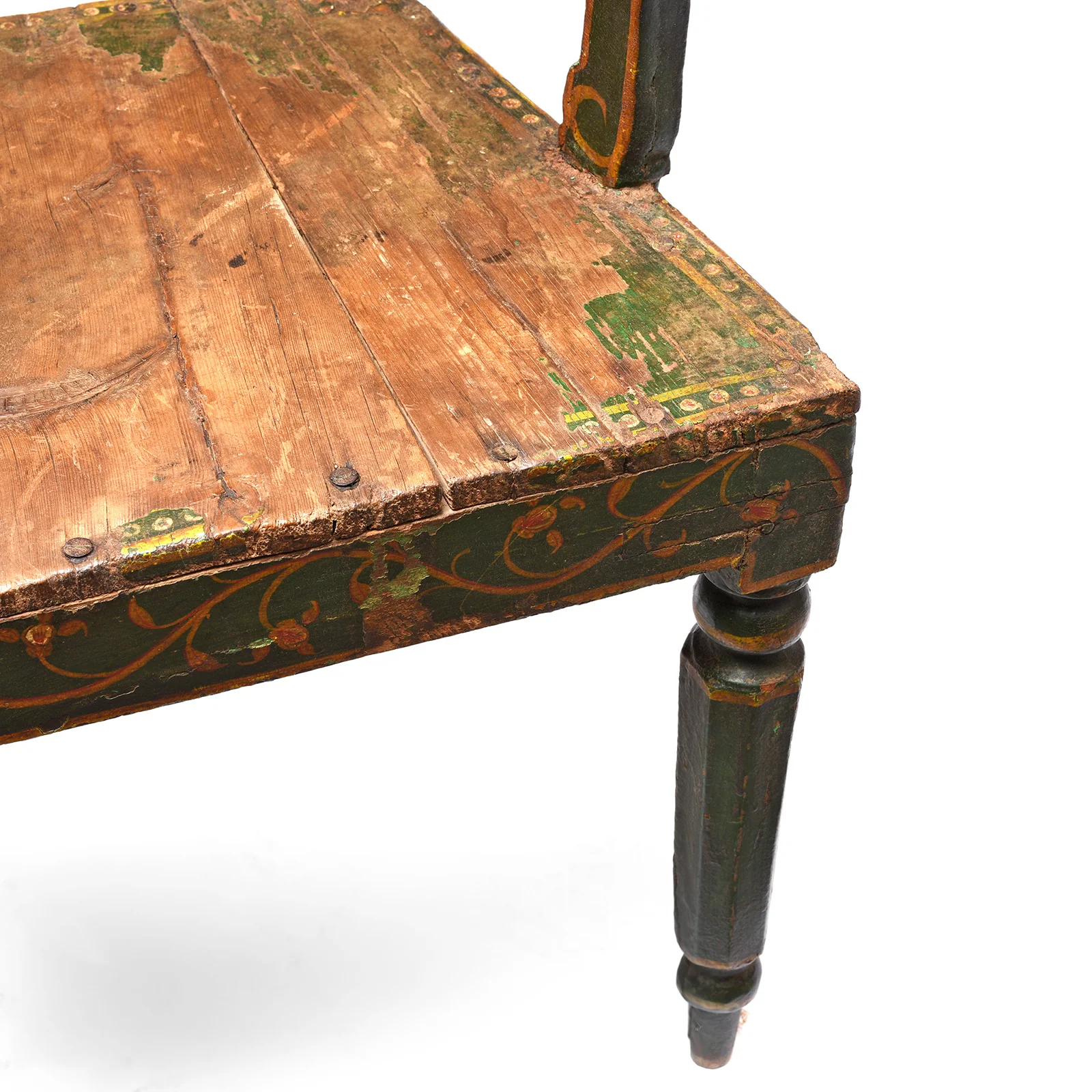 Polychrome Indian Chair From Bikaner - 19th Century - Image 4