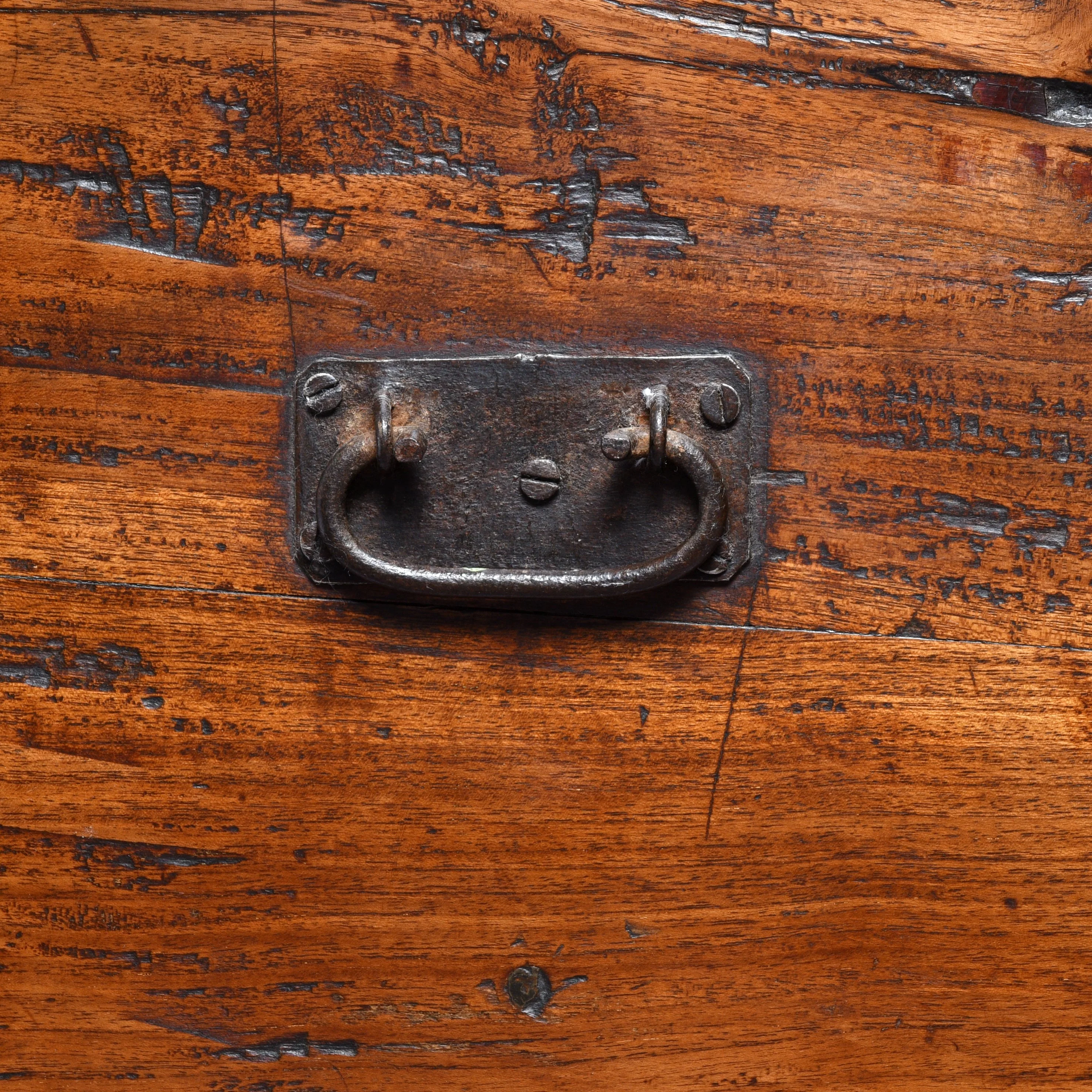 Brass Bound Indian Military Chest From Rajasthan  -19thC - Image 3