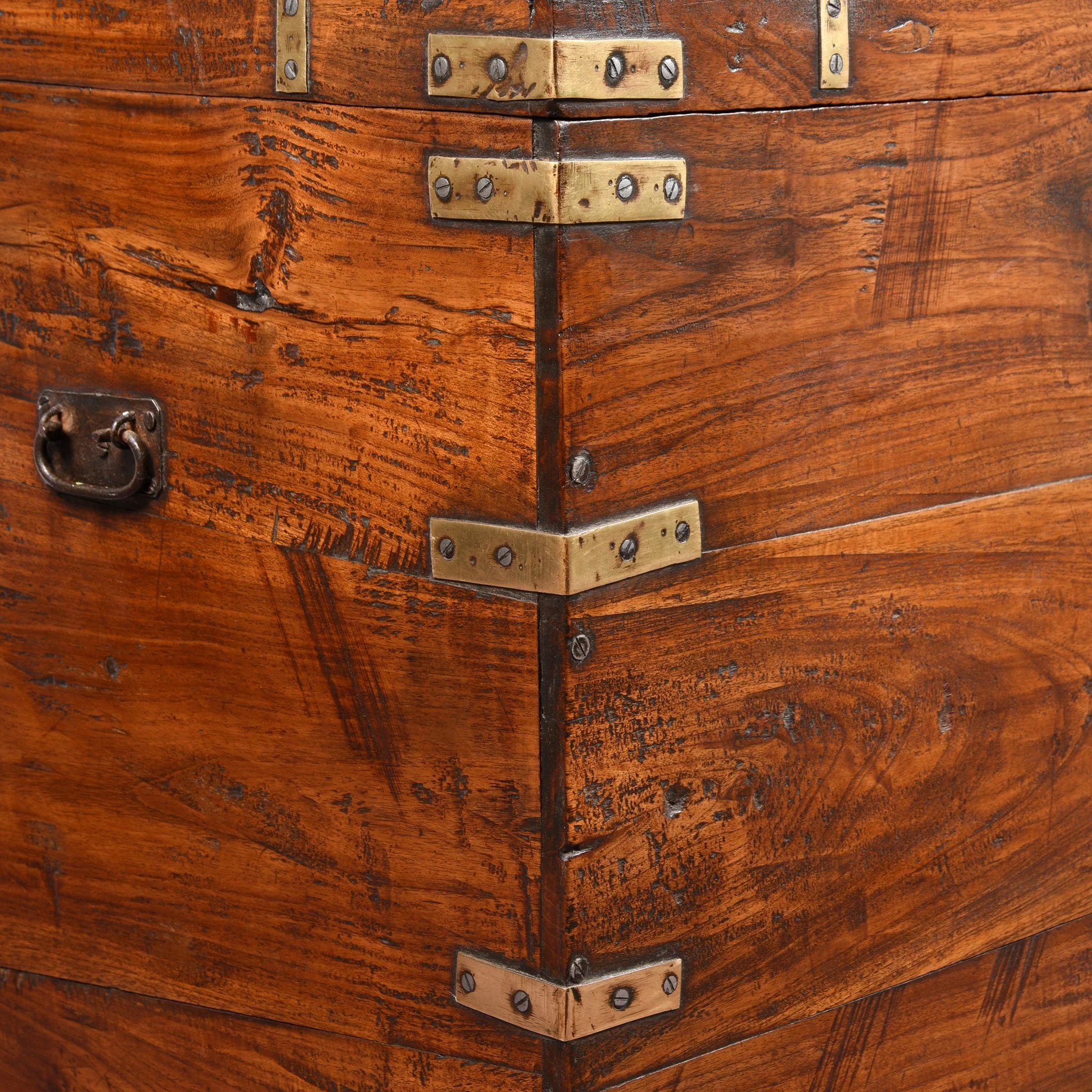 Brass Bound Indian Military Chest From Rajasthan  -19thC - Image 4