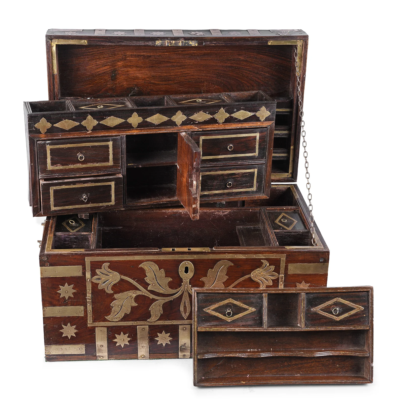 Rosewood 'Malabar' Document Box From Kutch - 19th Century - Image 6