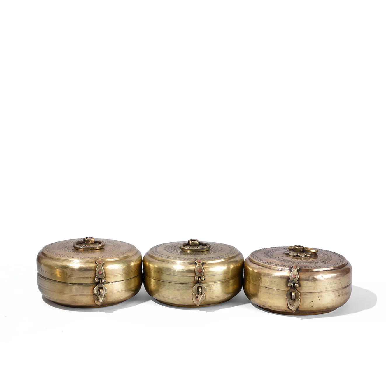 Indian Brass Chapati Box - Ca 1910 - Image 3