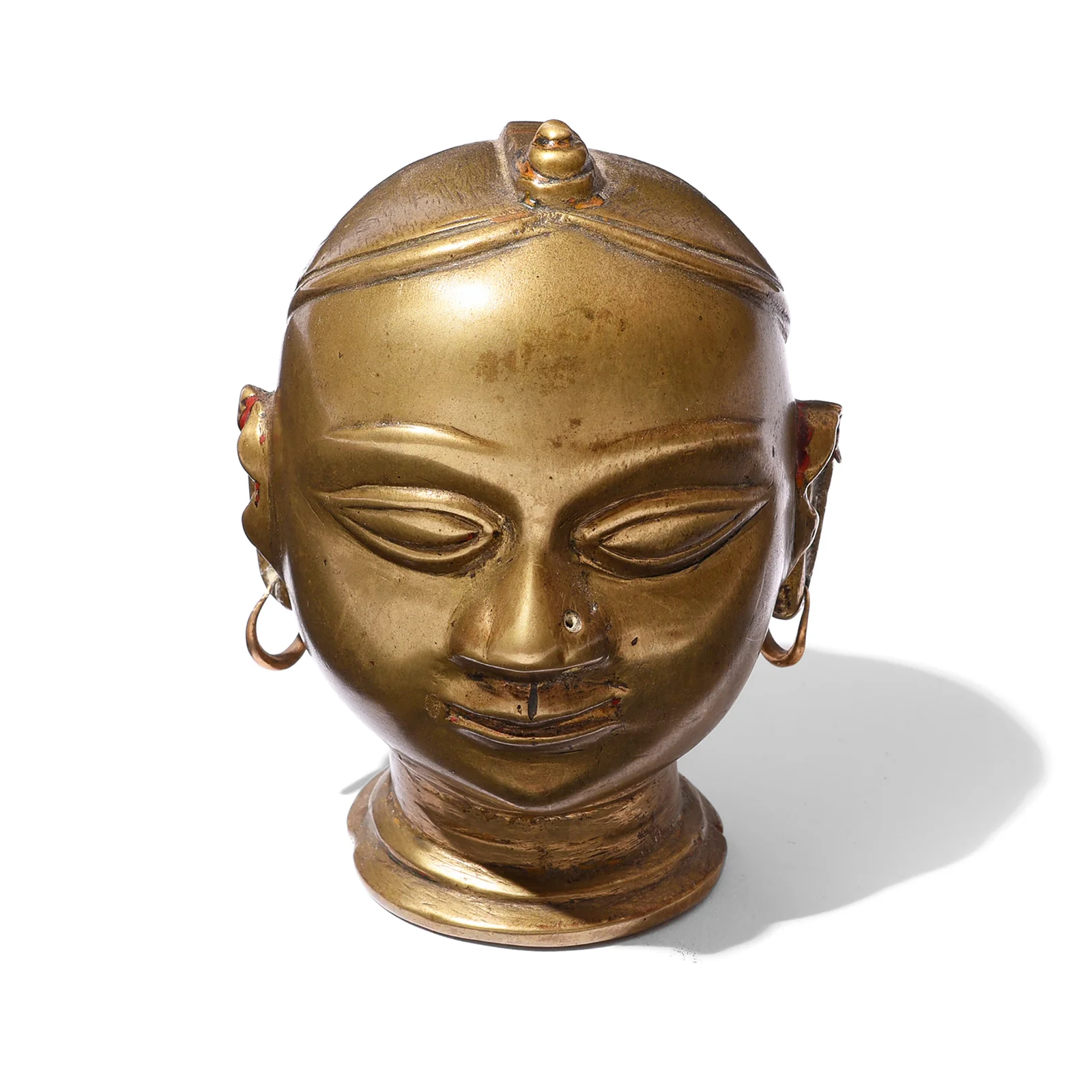 Indian Brass Head of Gauri - 19thC - Image 2