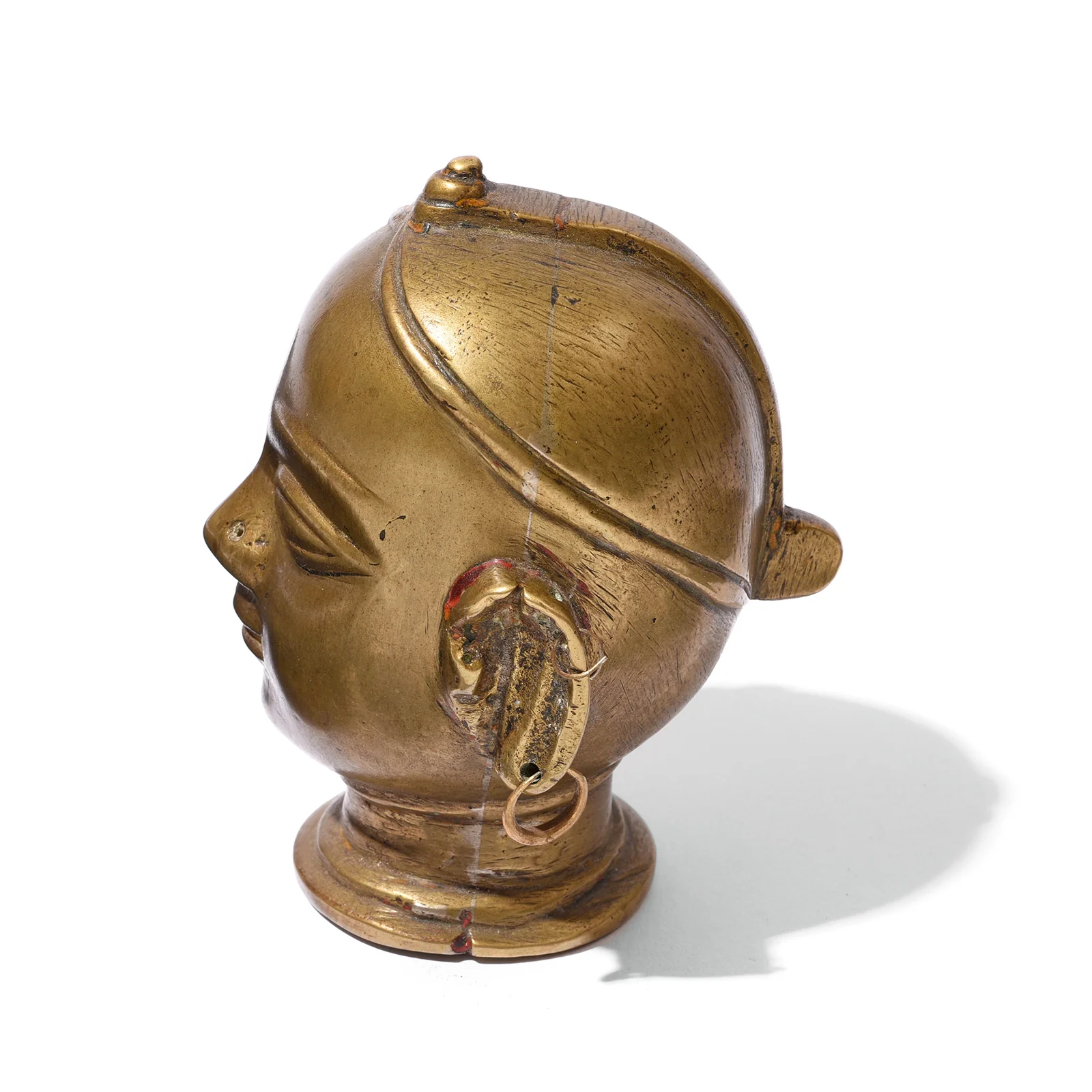 Indian Brass Head of Gauri - 19thC - Image 3