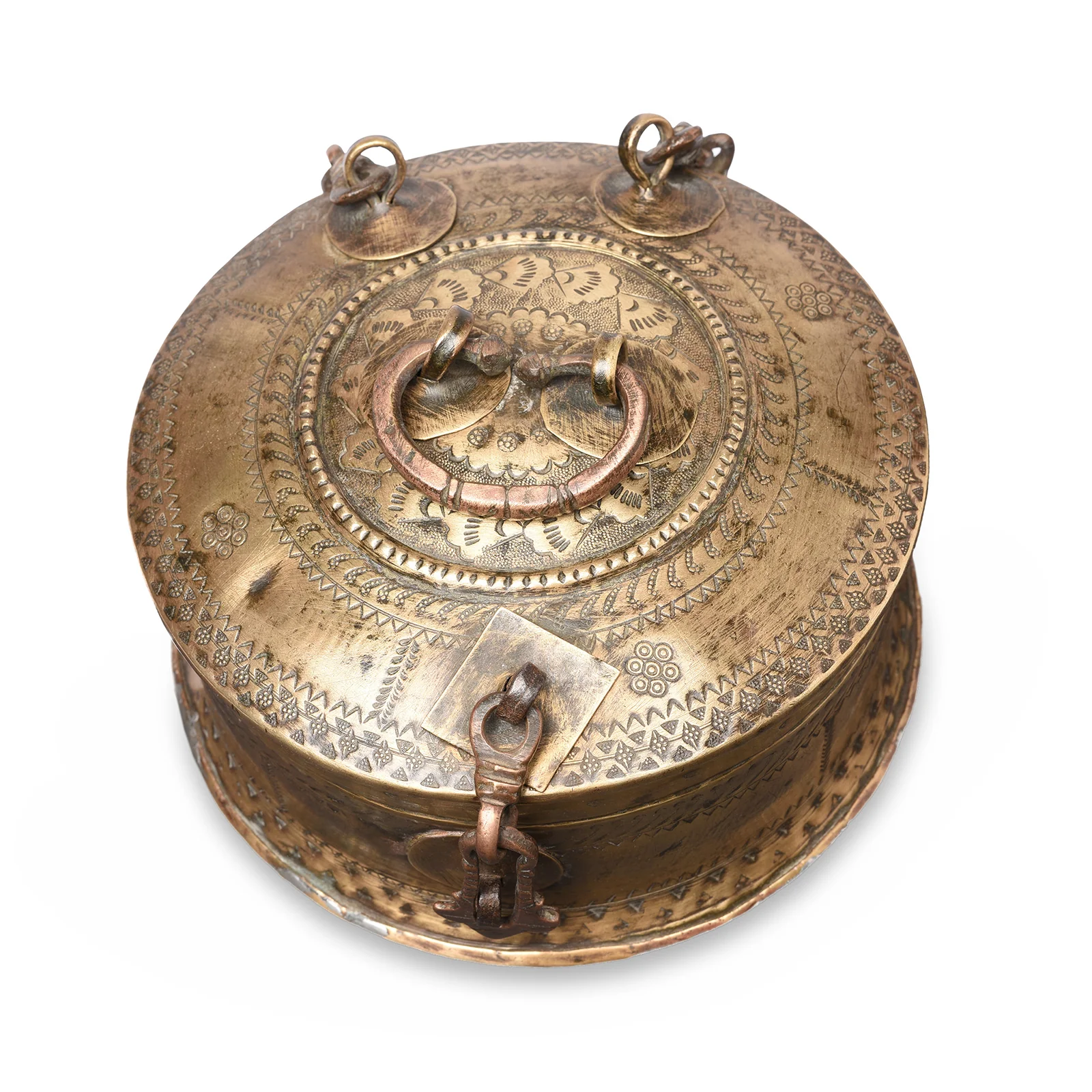 Indian Brass Paan Box From Rajasthan - Early 20thC - Image 4
