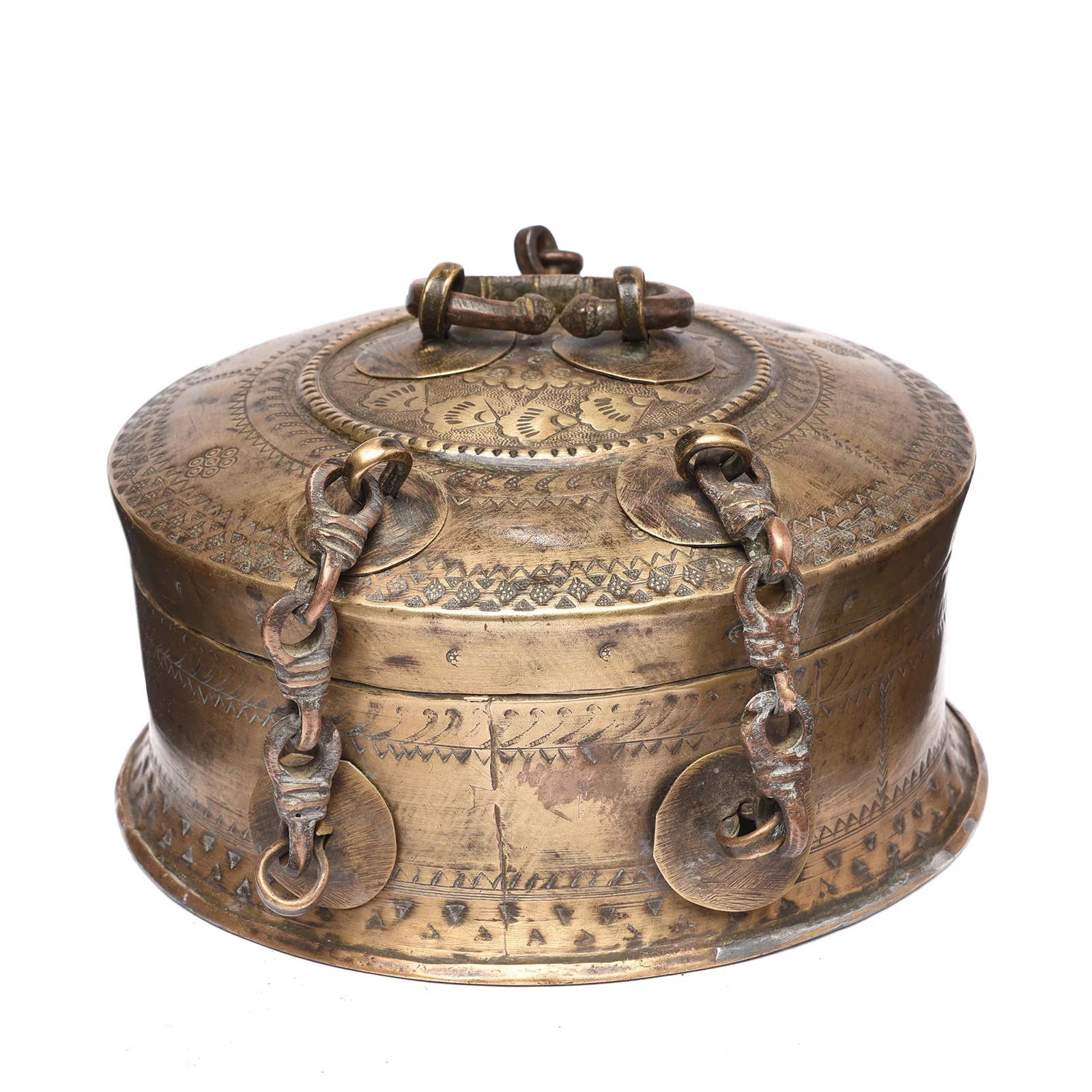 Indian Brass Paan Box From Rajasthan - Early 20thC - Image 5