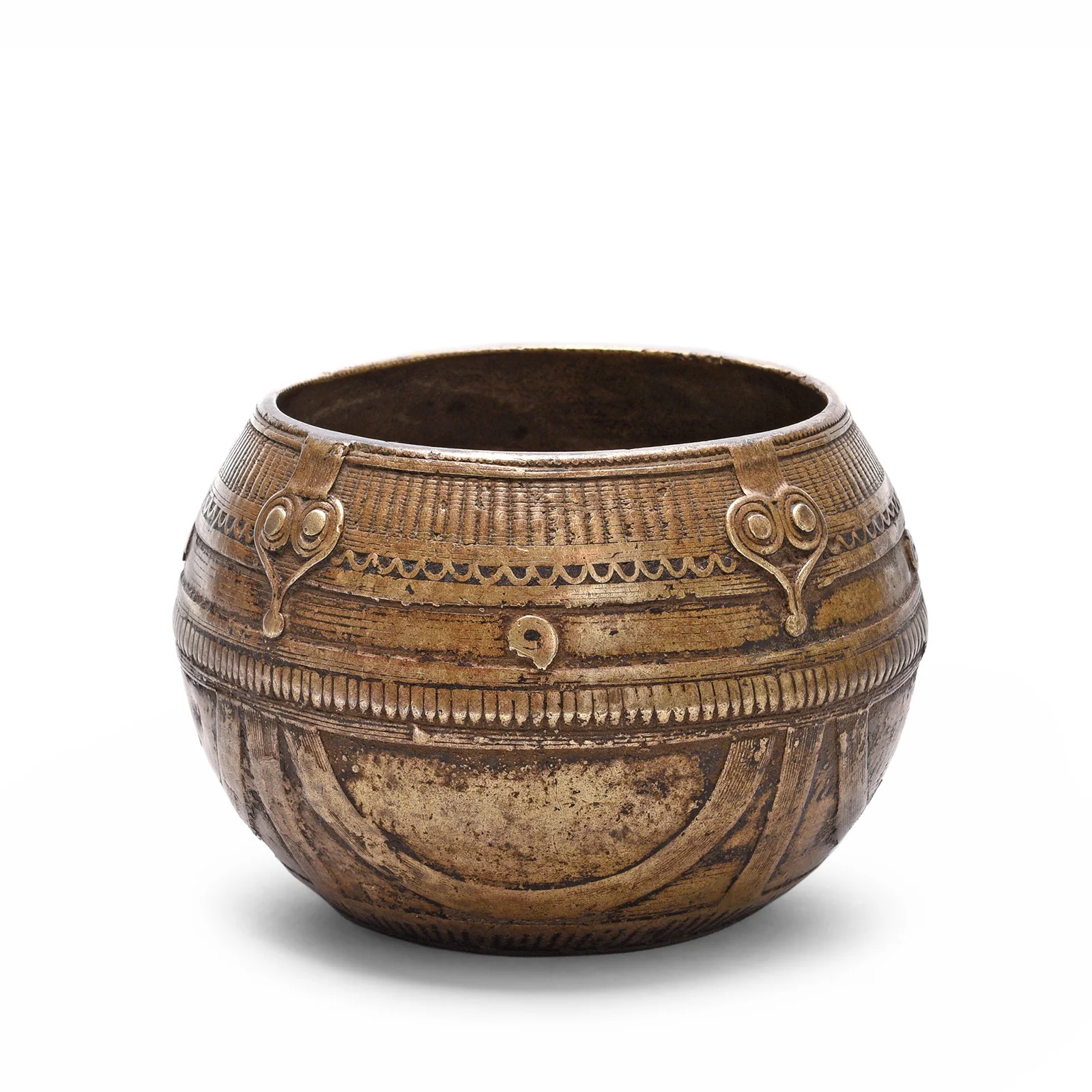 Indian Brass Rice Measure From Orissa - Early 20thC