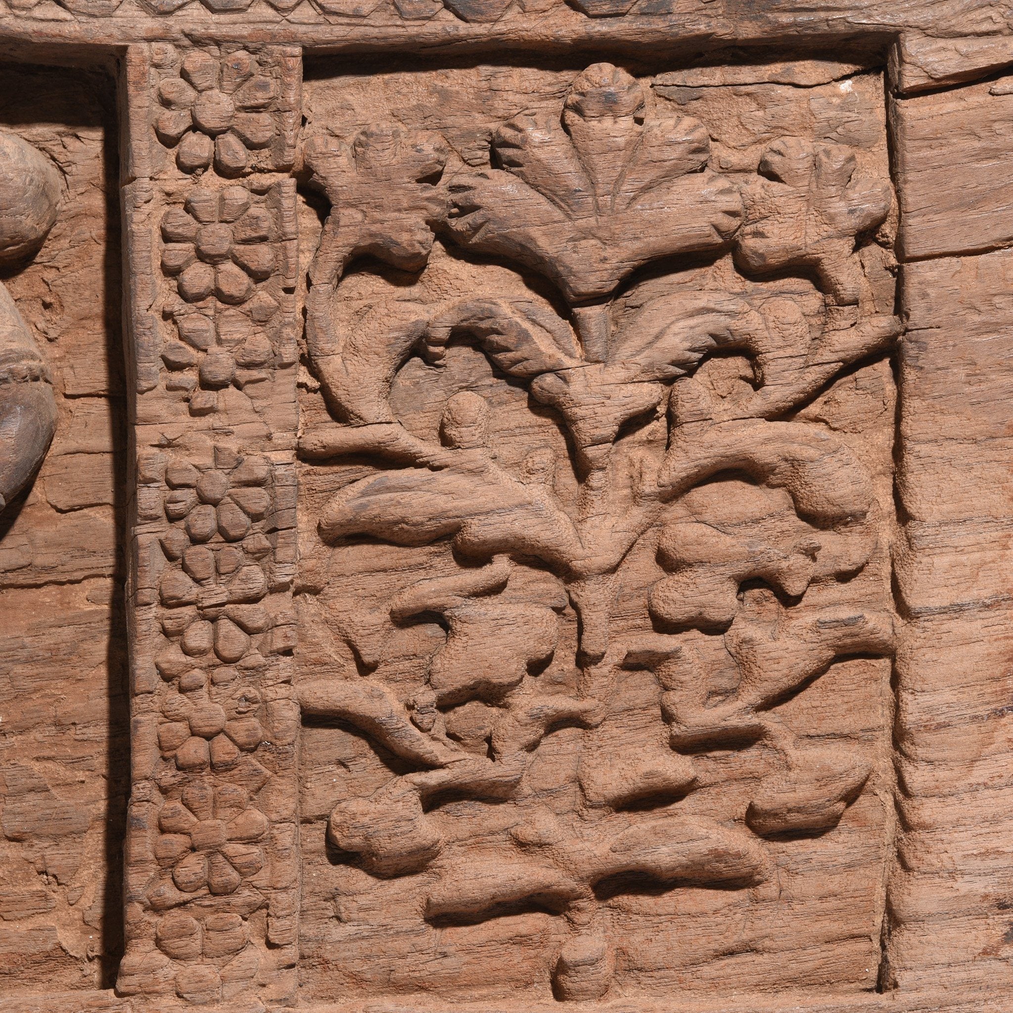 Indian Carved Gaja Lakshmi Panel - Mughal Style - 18th Century - Image 5