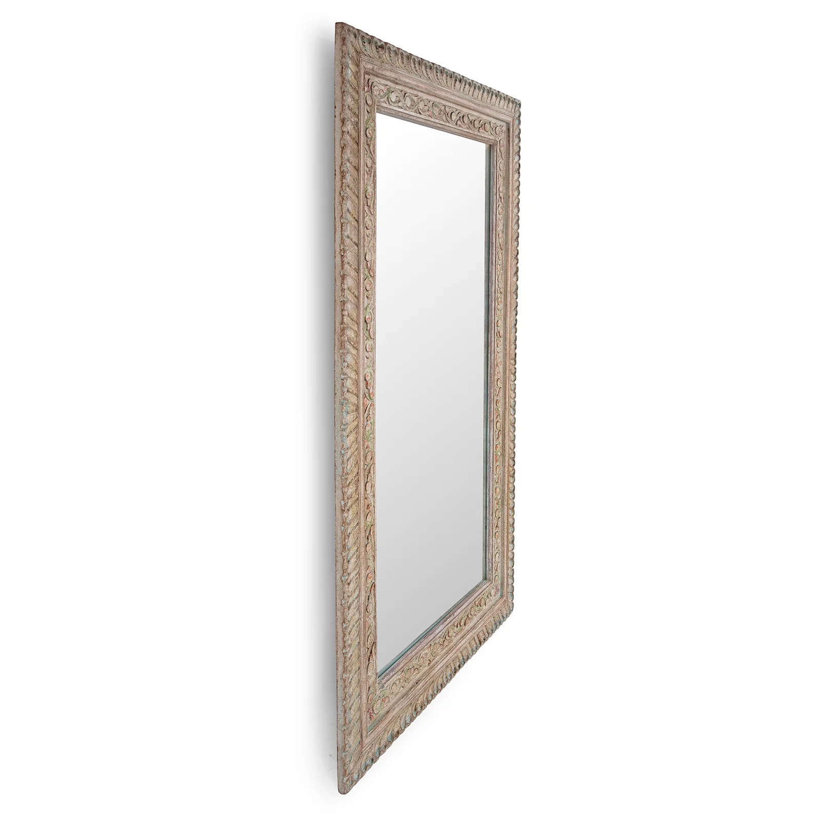 Carved Large Mirror - Painted Mango Wood - Image 3