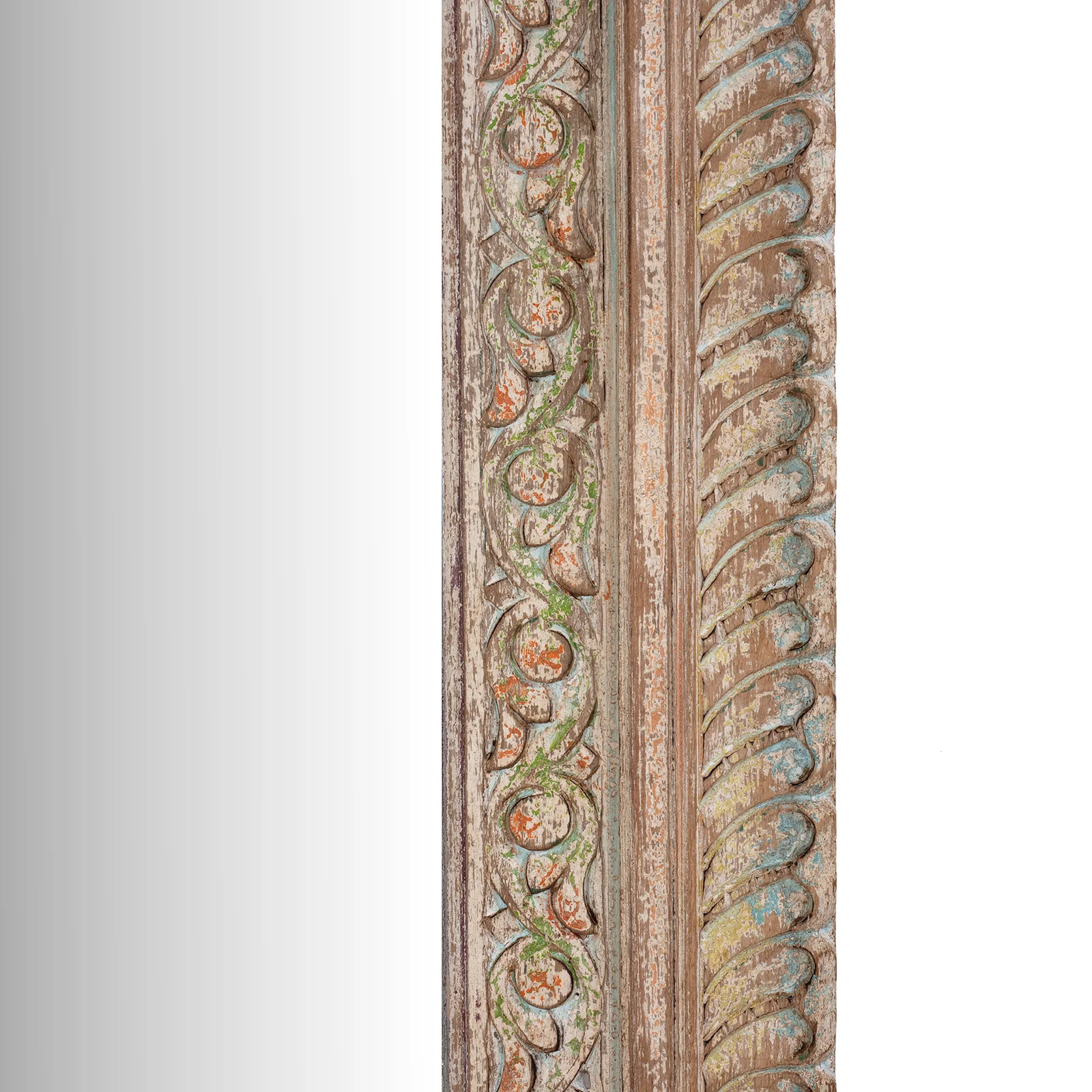 Carved Large Mirror - Painted Mango Wood - Image 6