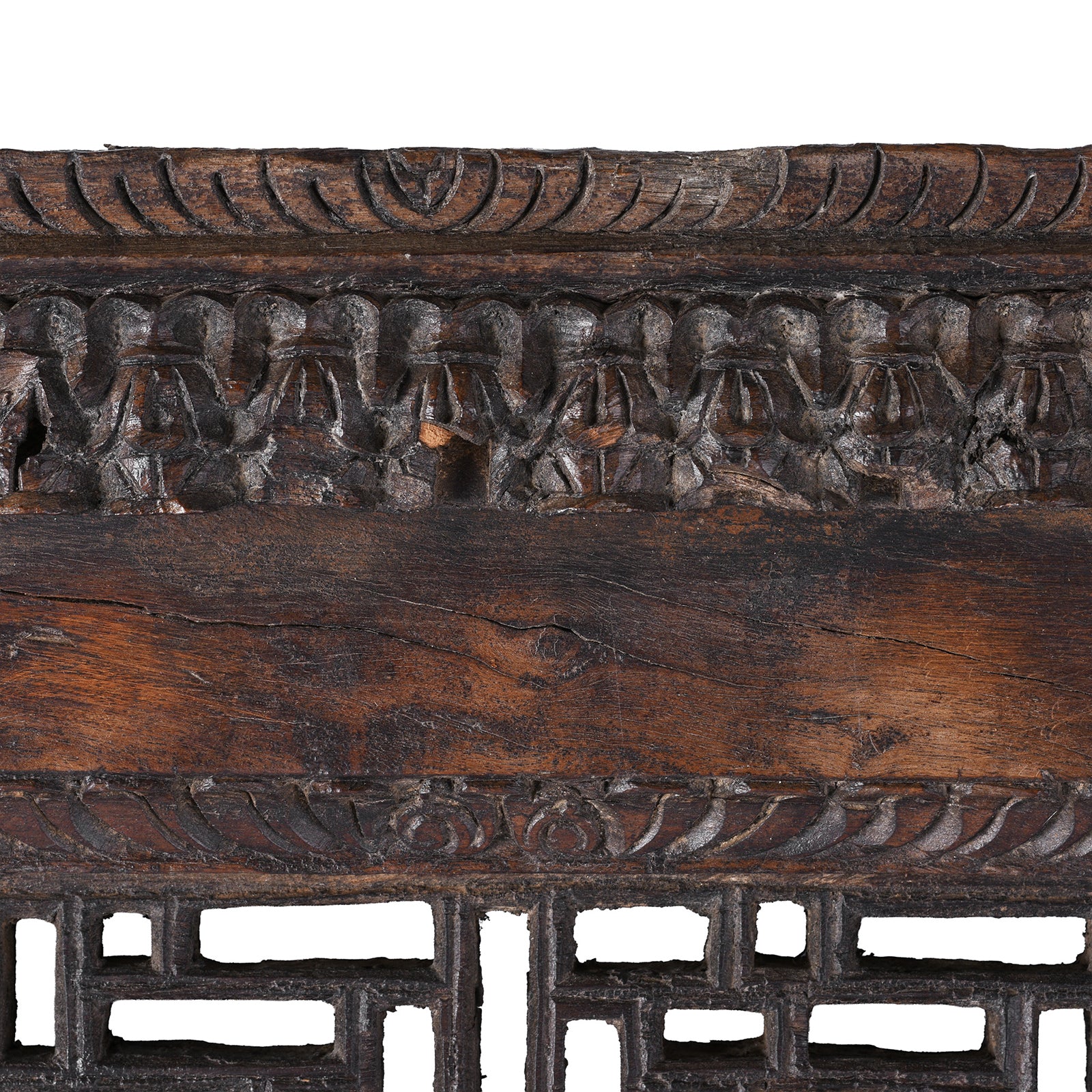 Old Teak Window Mirror From Madyha Pradesh - 19th Century - Image 6