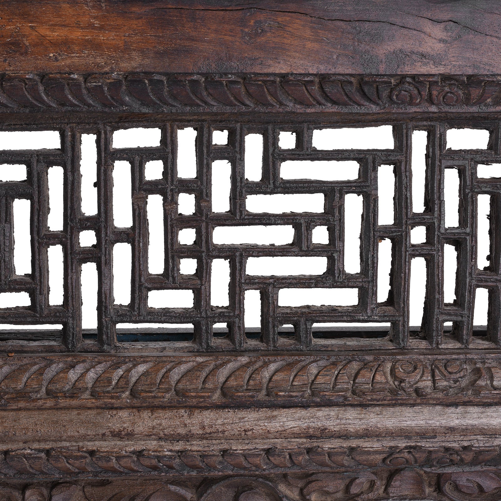 Old Teak Window Mirror From Madyha Pradesh - 19th Century - Image 8