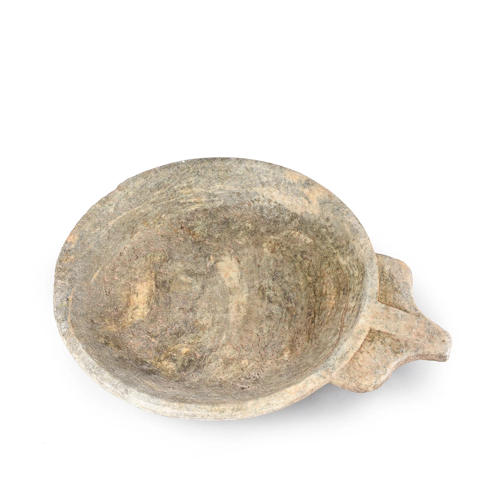 Indian Carved Marble Parath Bowl - 19thC
