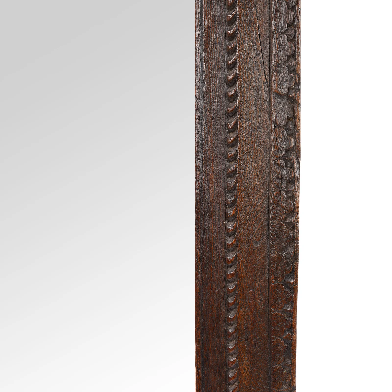 Carved Teak Window Mirror - 19th Century (94 x 120 cm) - Image 5