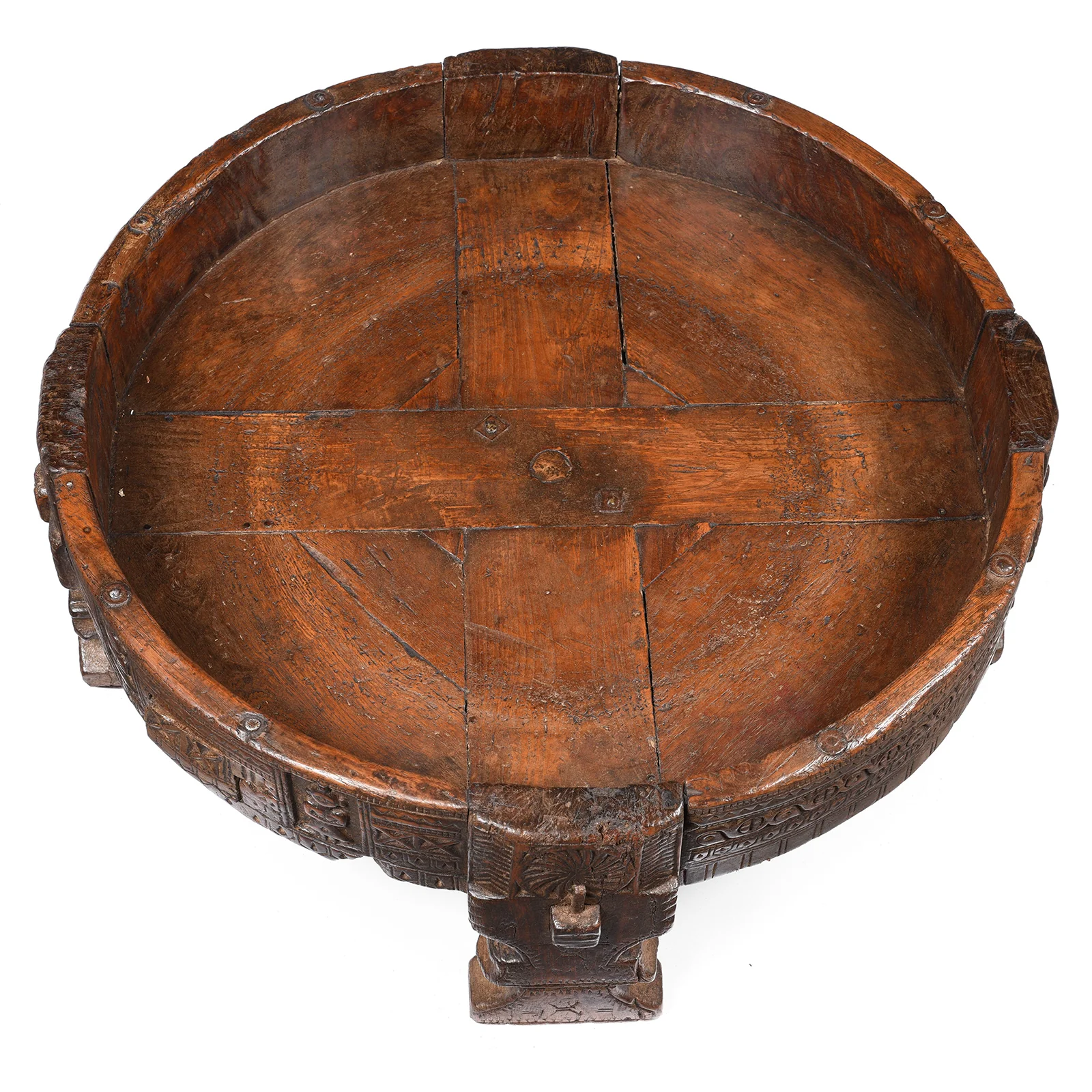 Indian Chakki Coffee Table From Rajasthan - 19thC - Image 4
