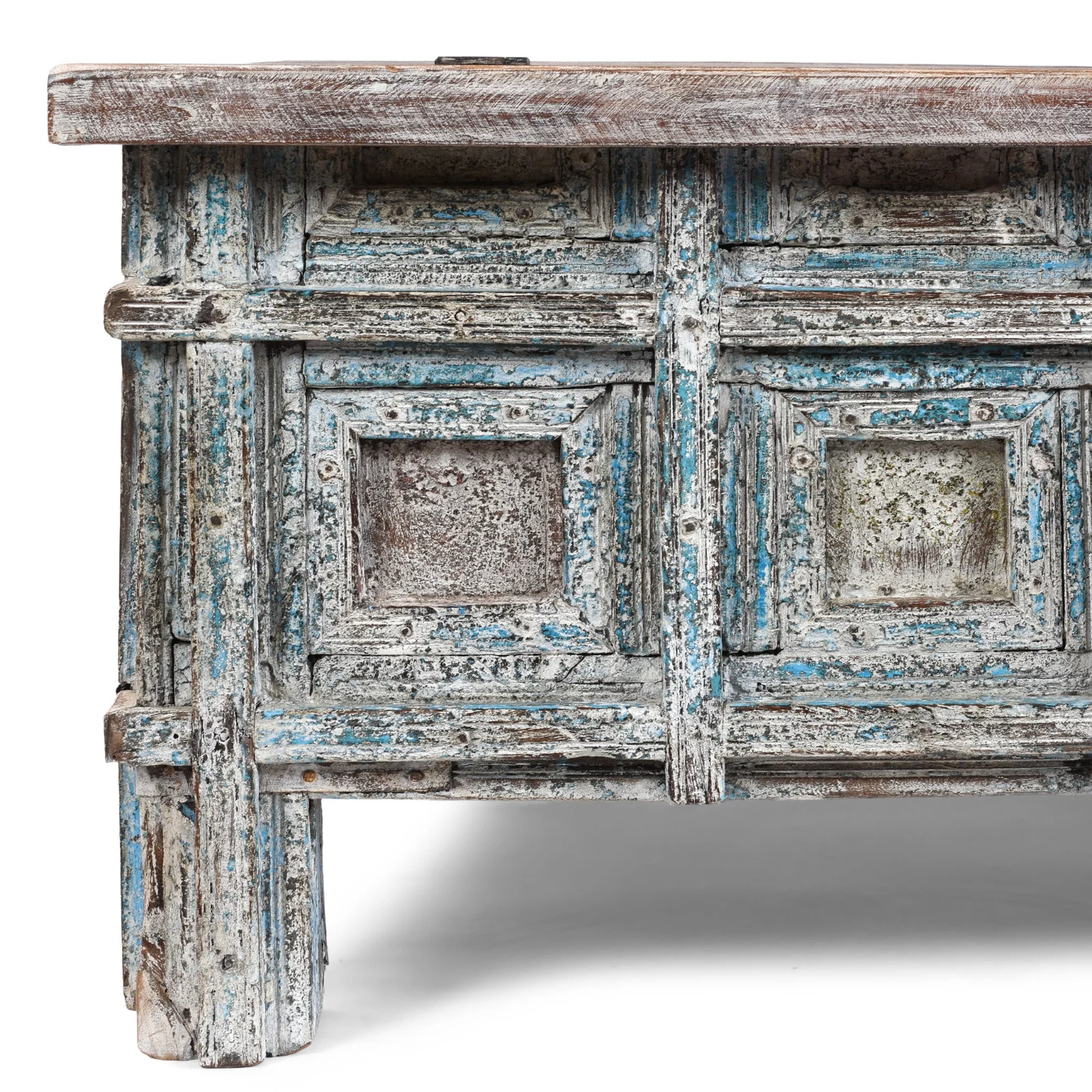 Indian Coffee Table Chest Made From Reclaimed Teak - Image 3