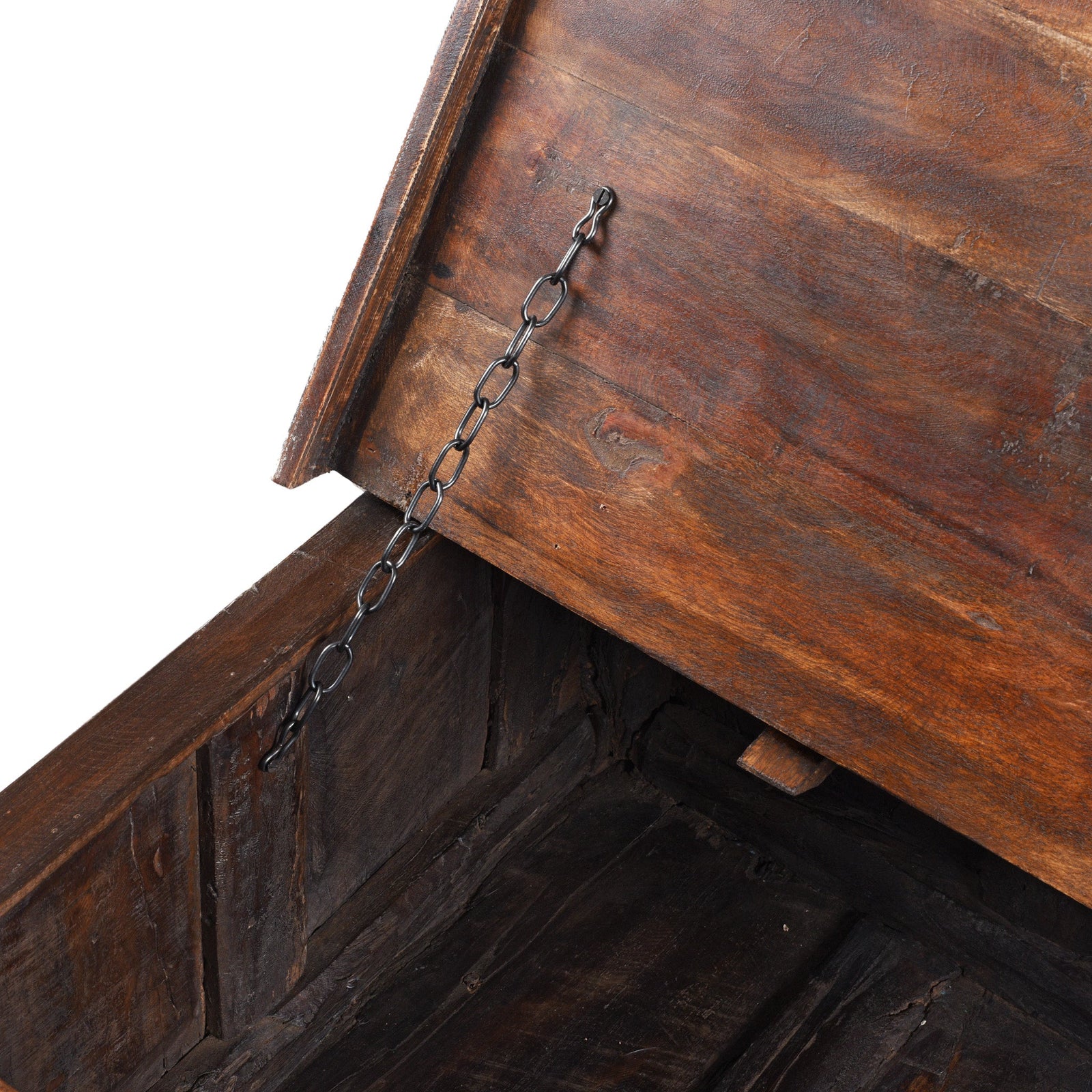 Indian Coffee Table Chest Made From Reclaimed Teak - Image 5
