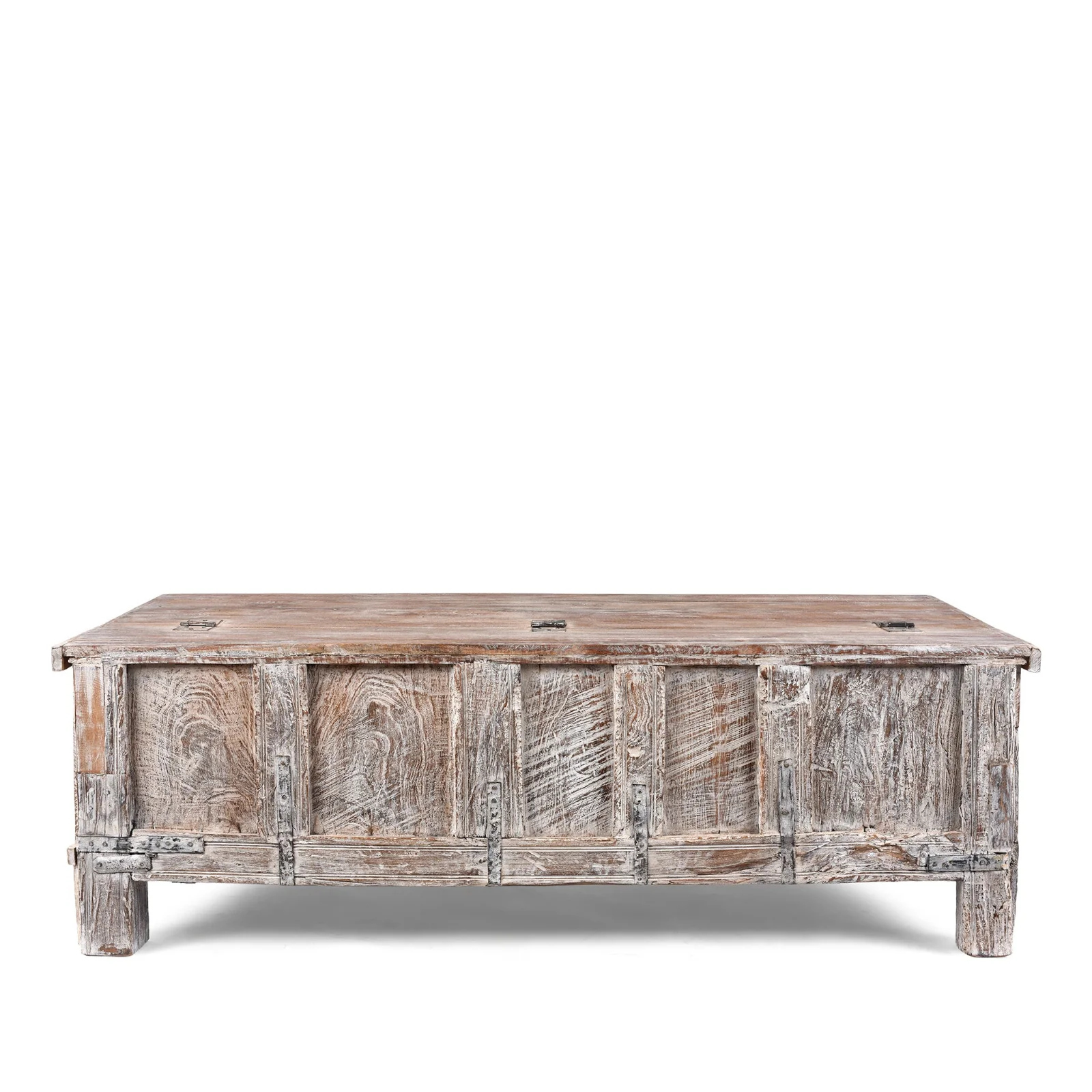 Indian Coffee Table Chest Made From Reclaimed Teak - Image 8