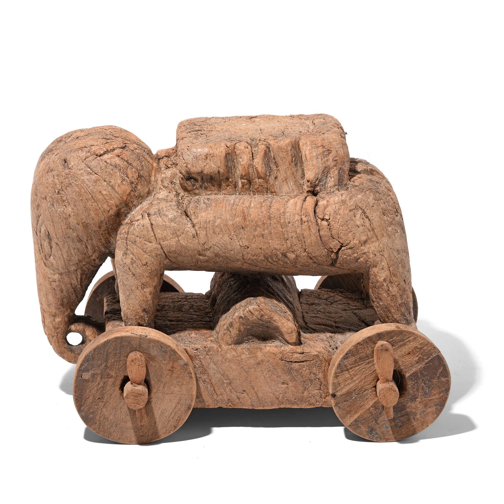 Indian Elephant Wheel Toy From Madhya Pradesh - 18thC - Image 3