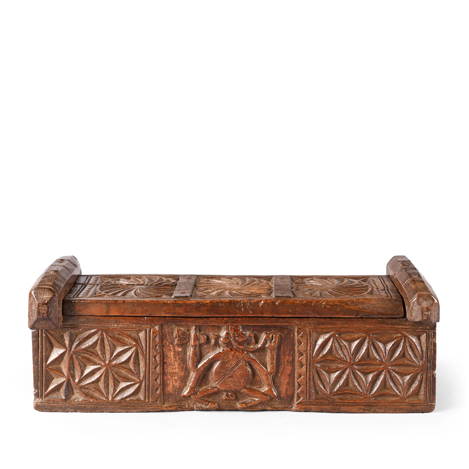 Indian Ganesh Harpa Box From Banswara - 19th Century