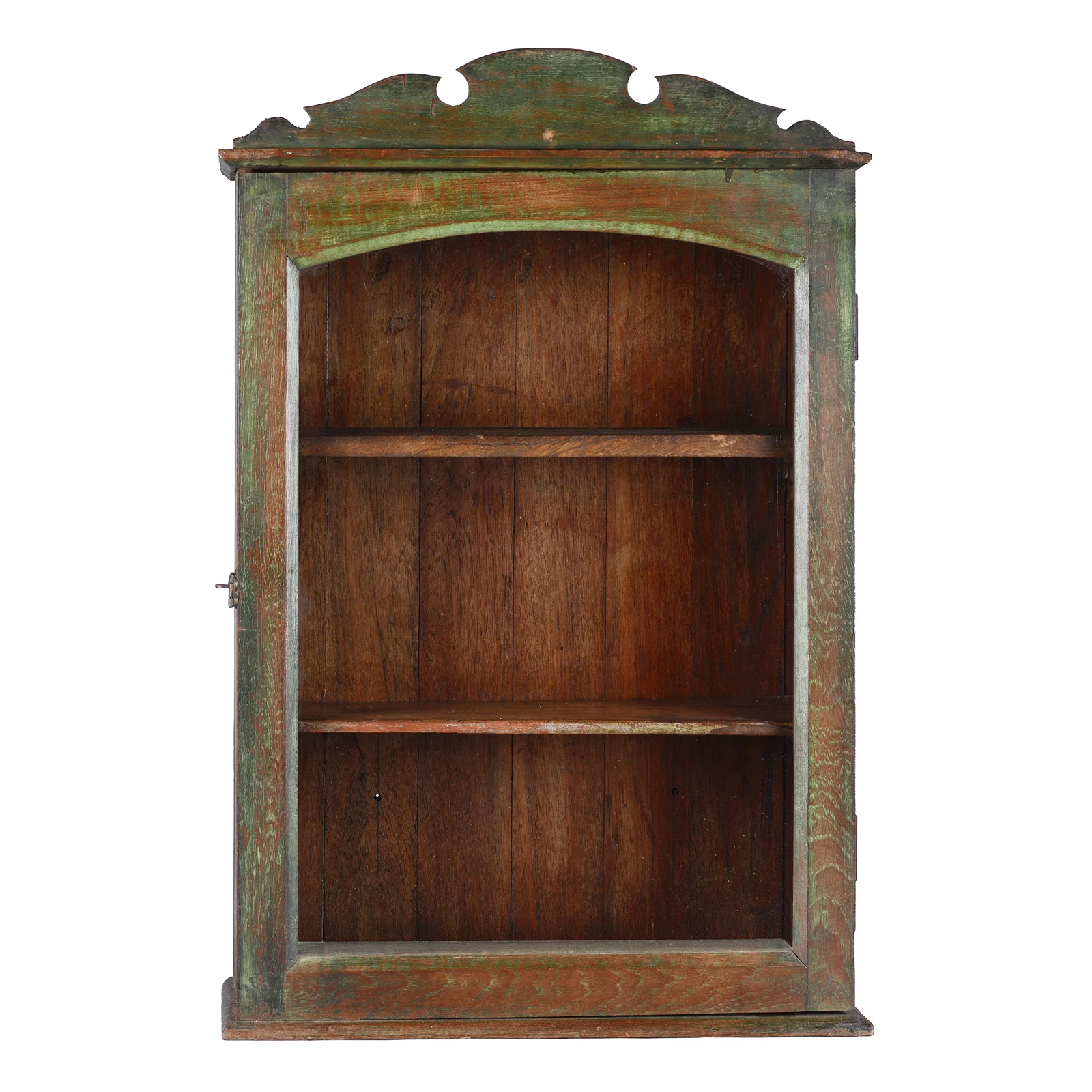 Glazed Teak Wall Cabinet From Gujarat - Ca 1900
