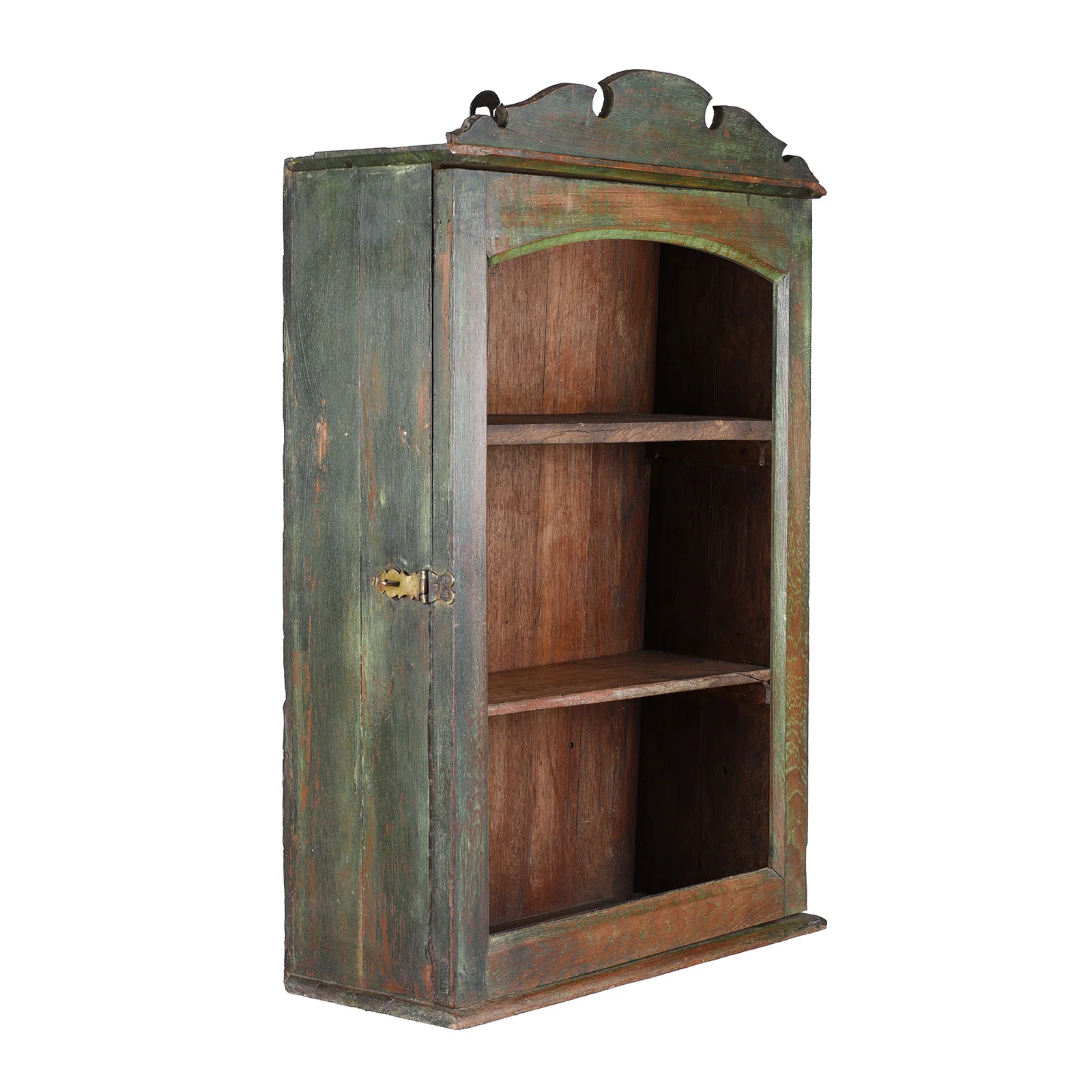 Glazed Teak Wall Cabinet From Gujarat - Ca 1900 - Image 5