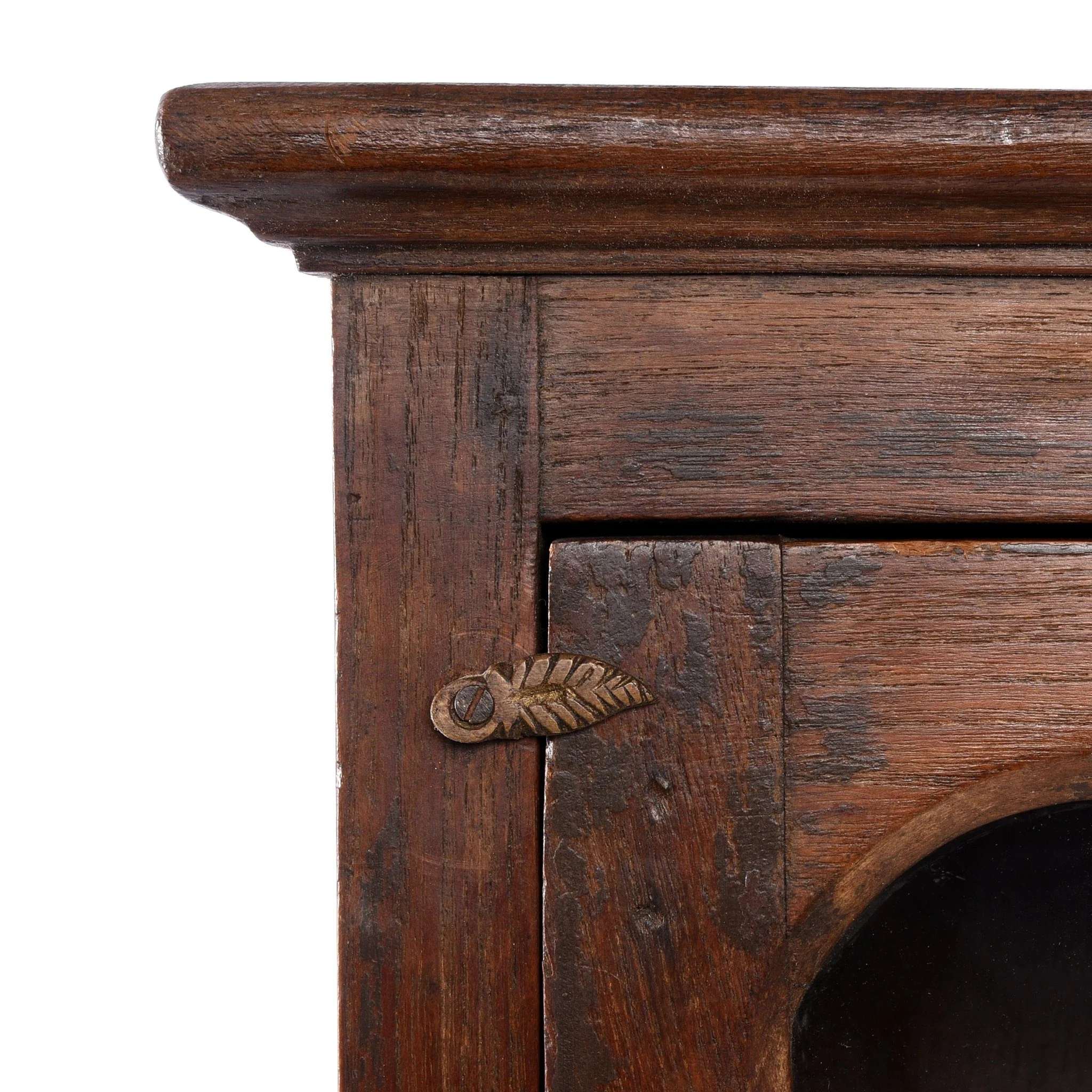 Indian Glazed Teak Wall Cabinet From Gujarat - Ca 1930 - Image 4