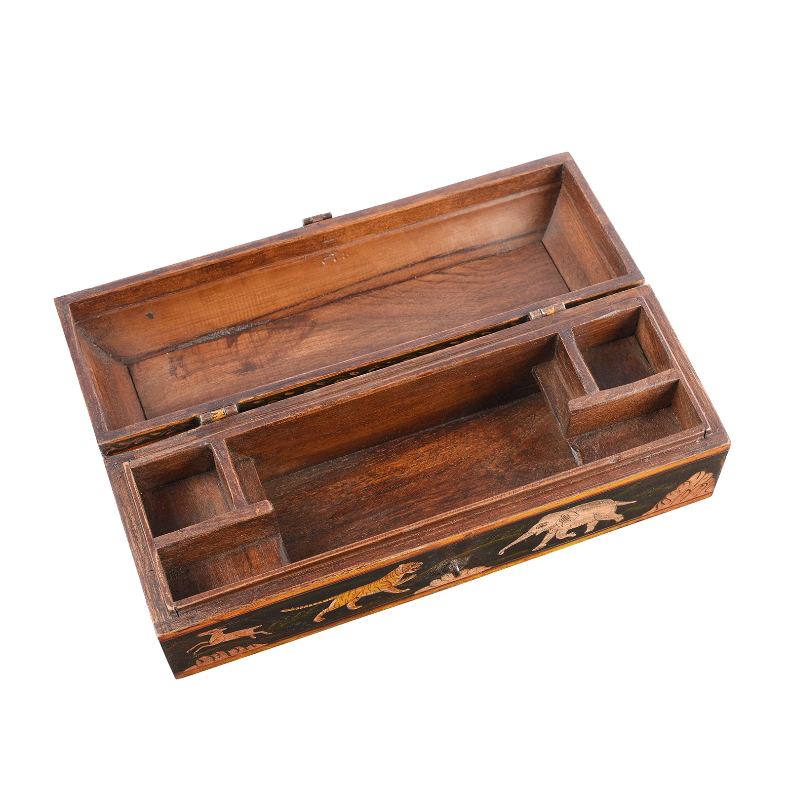 Indian Hand Painted Pen Box - Image 4