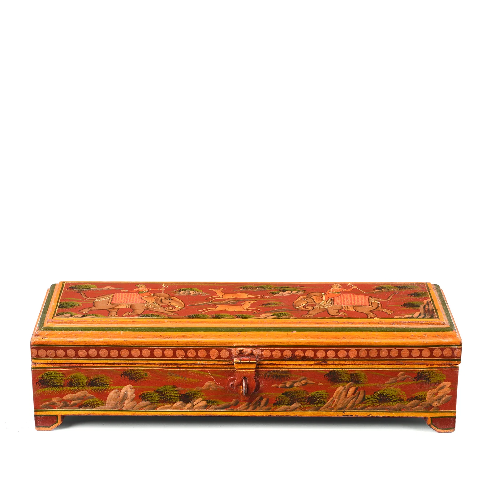 Indian Hand Painted Pen Box - Image 3