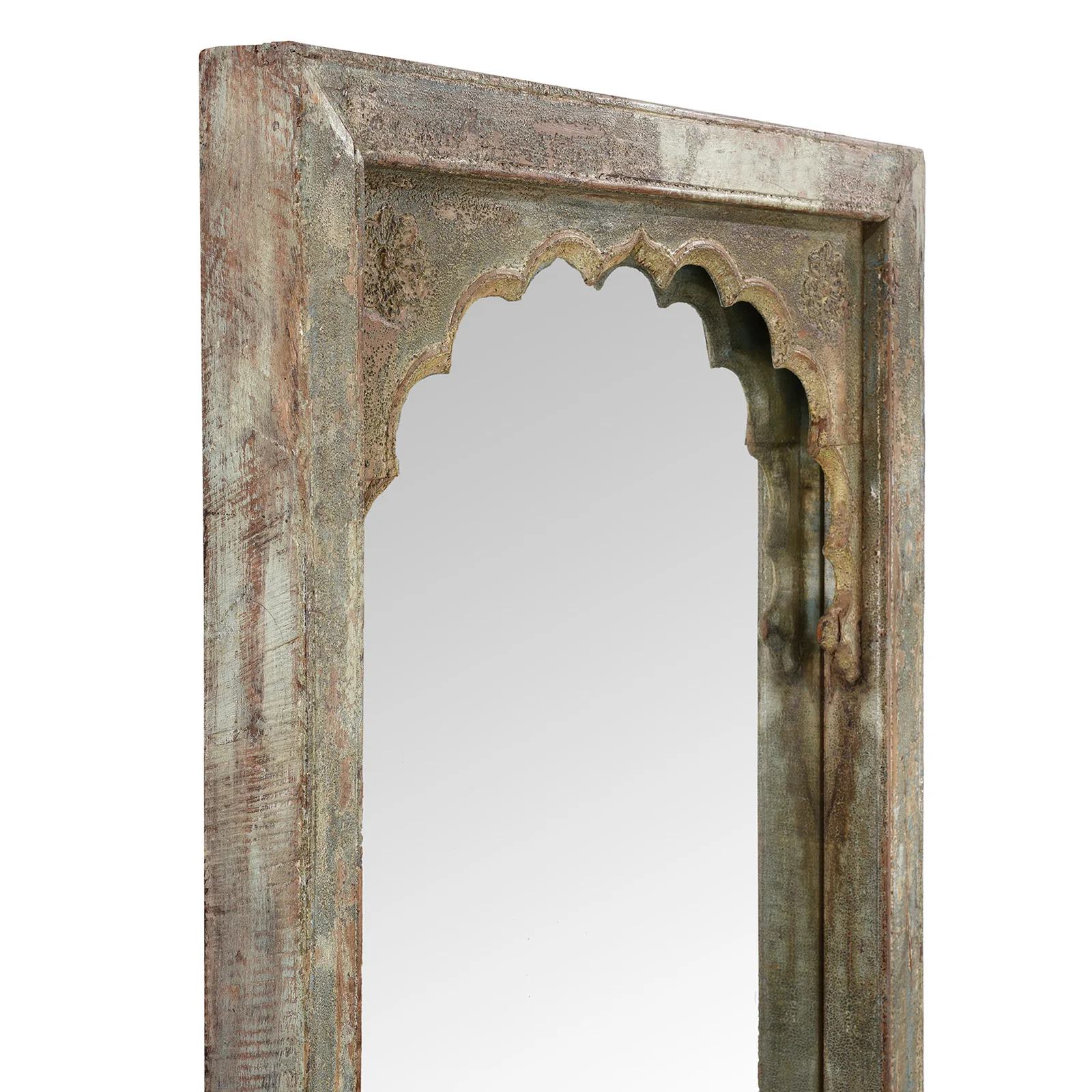 Indian Mirror Made From An Old Teak Window - 19th Century - Image 5
