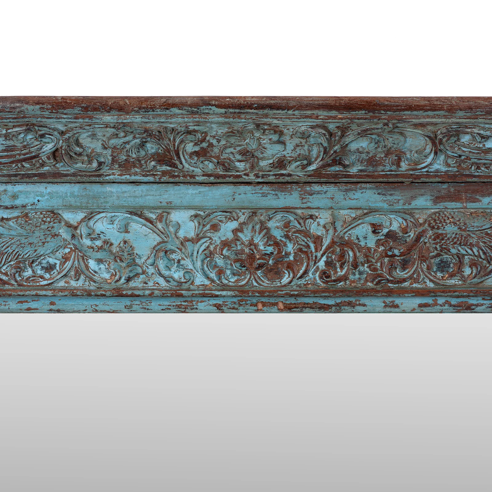 Painted Mirror Made From An Old Teak Window - 19th Century - Image 4