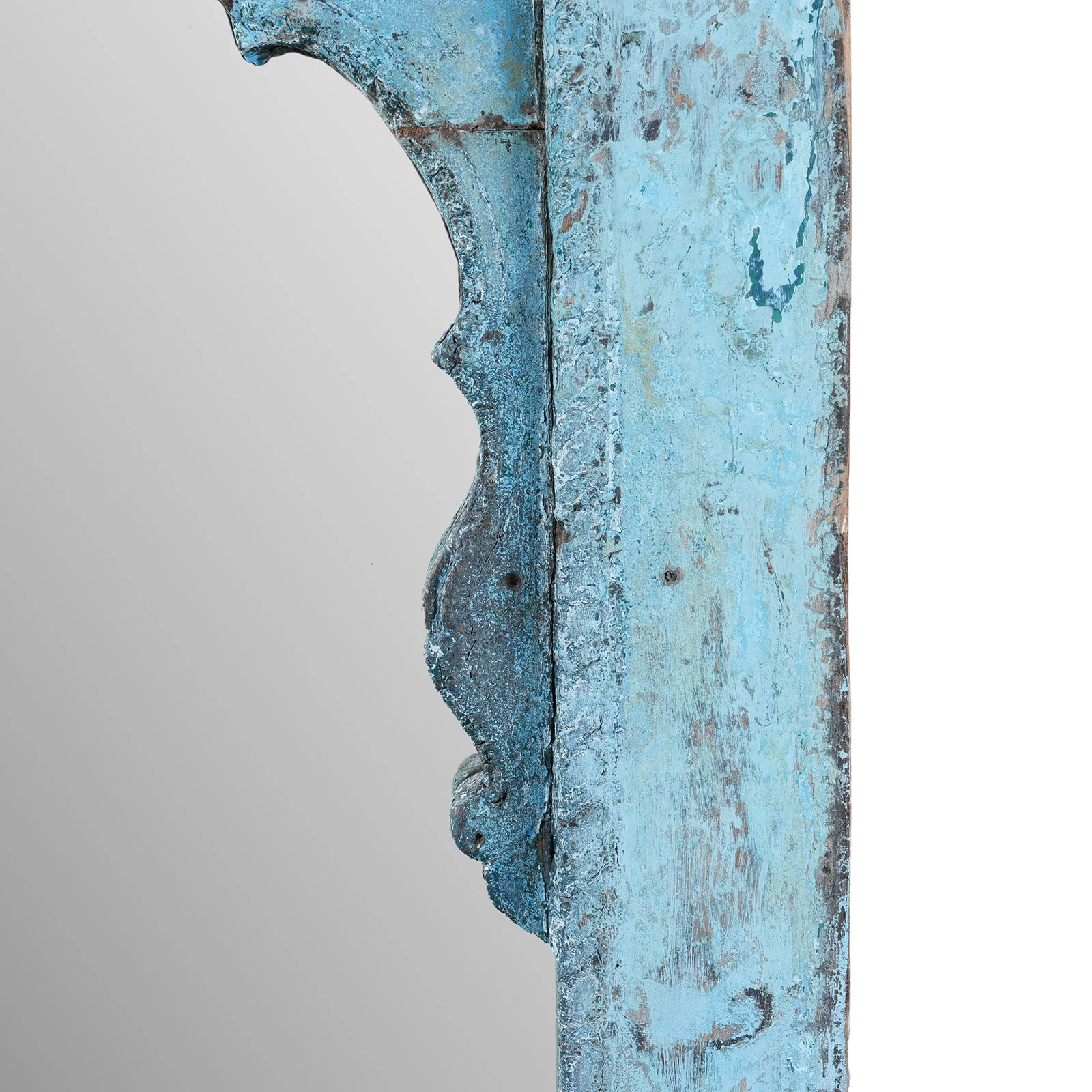 Blue Painted Indian Mihrab Mirror - Image 4