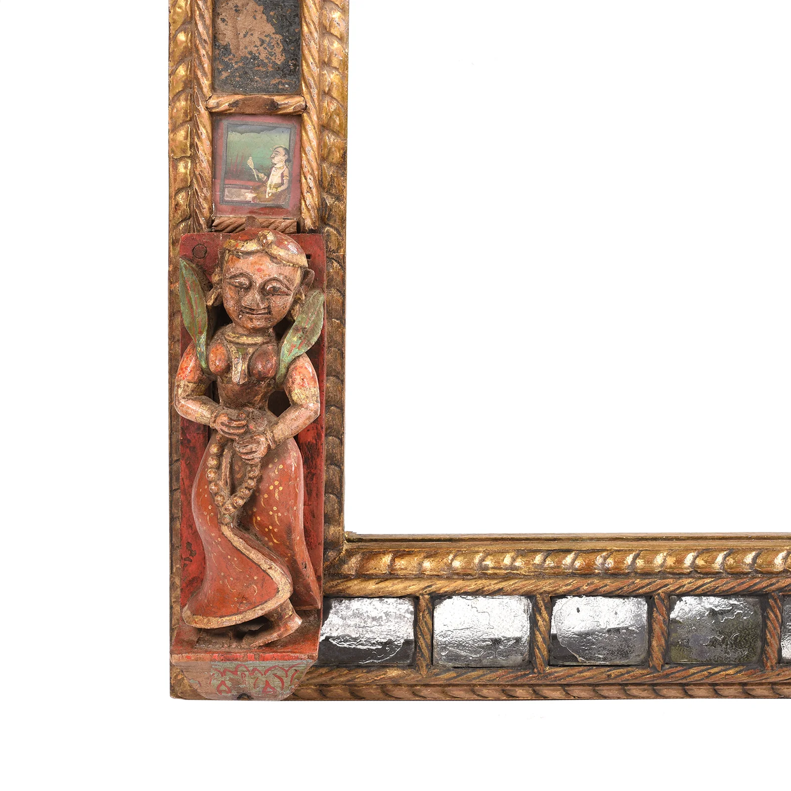 Indian Mirror Made From A Krishna Jhula From Bikaner - Late 18th Century - Image 4