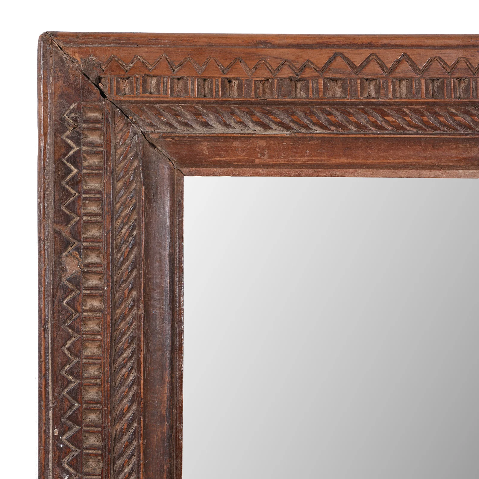 Carved Teak Reclaimed Mirror - Image 3