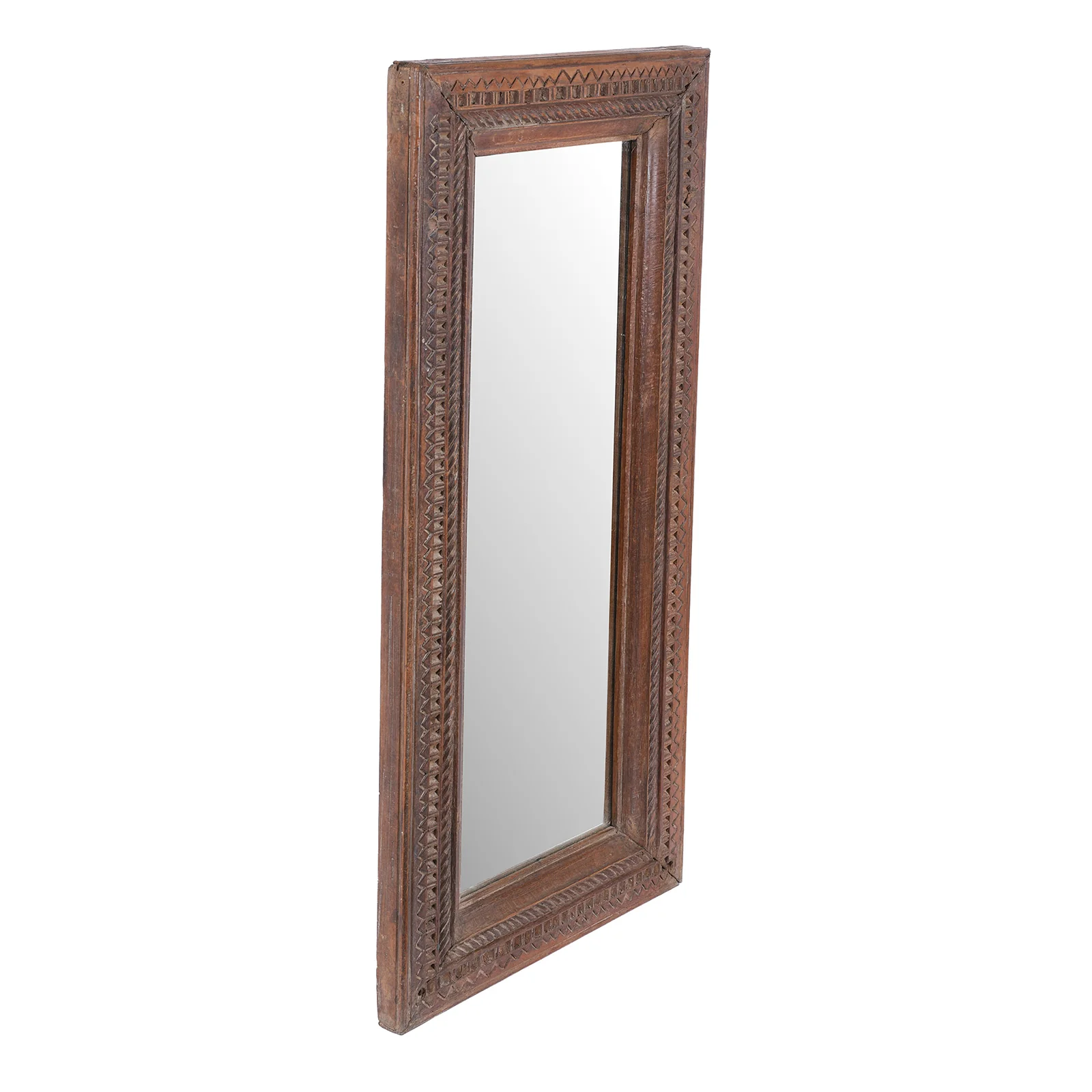 Carved Teak Reclaimed Mirror - Image 4
